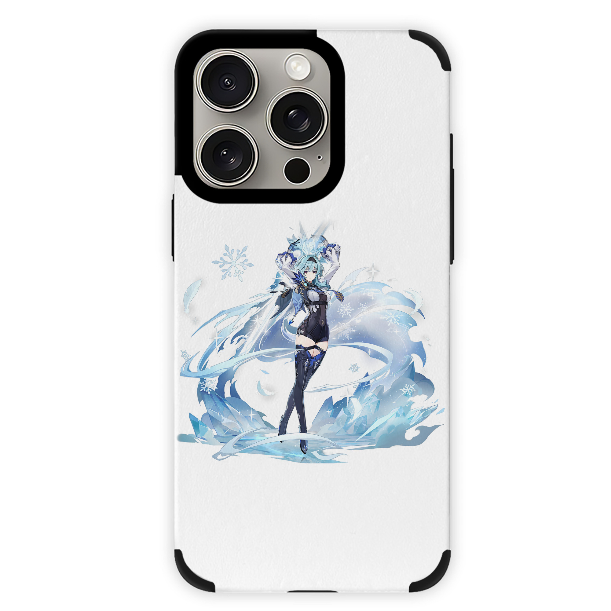 げんし神 优菈 ゆうら genshin Yūra 【iPhone15ProMax対応】 PUレザー スマホケース 耐衝撃＆黄変防止