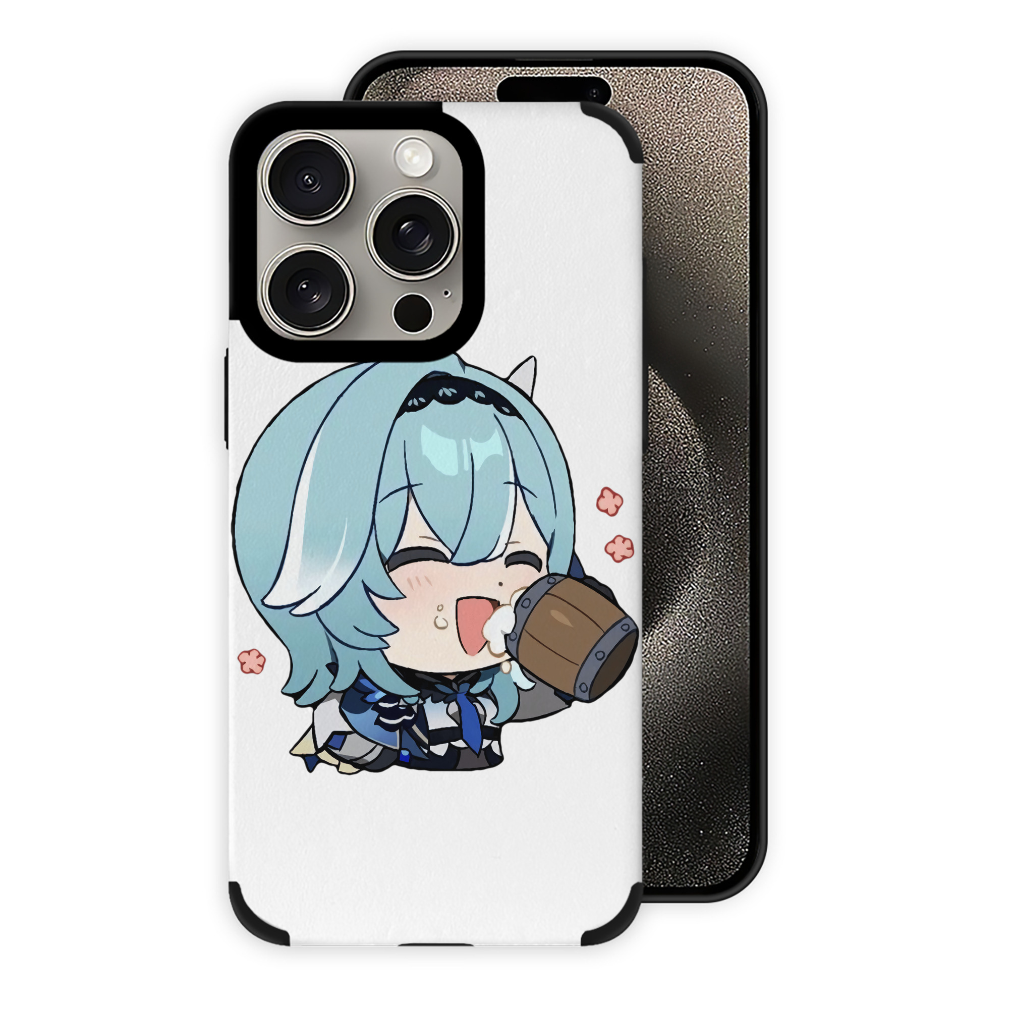 げんし神 优菈 ゆうら genshin Yūra 【iPhone15ProMax対応】 PUレザー スマホケース 耐衝撃＆黄変防止