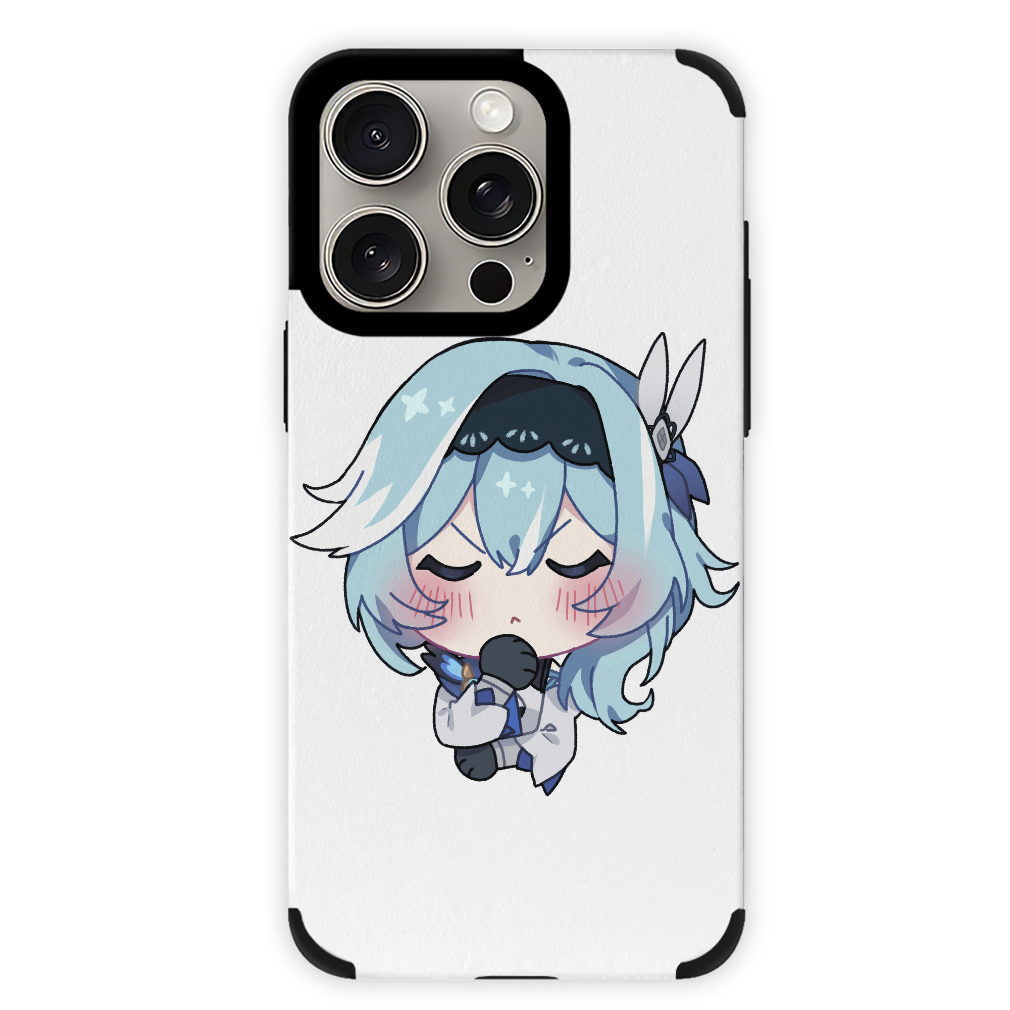 げんし神 优菈 ゆうら genshin Yūra 【iPhone15ProMax対応】 PUレザー スマホケース 耐衝撃＆黄変防止