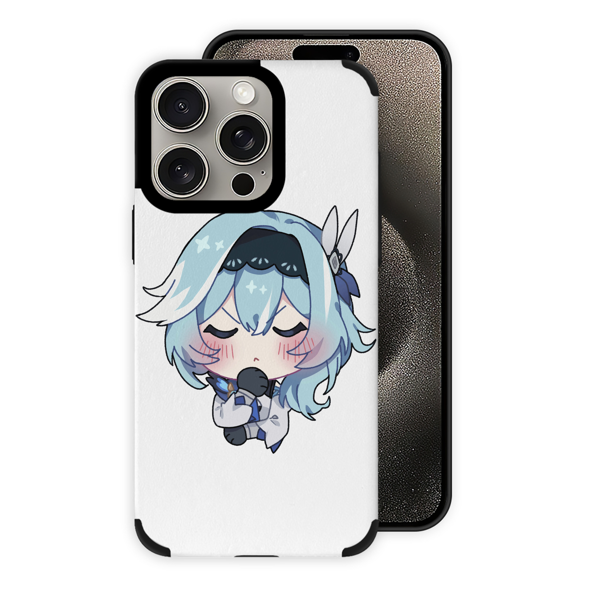 げんし神 优菈 ゆうら genshin Yūra 【iPhone15ProMax対応】 PUレザー スマホケース 耐衝撃＆黄変防止