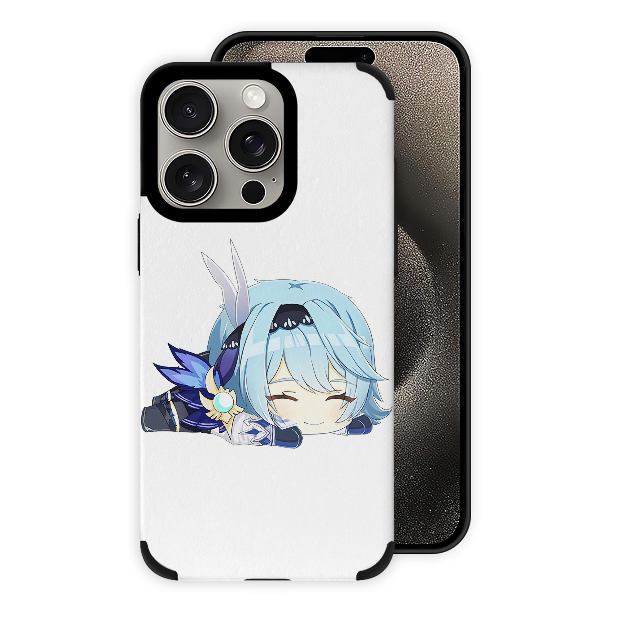 げんし神 优菈 ゆうら genshin Yūra 【iPhone15ProMax対応】 PUレザー スマホケース 耐衝撃＆黄変防止