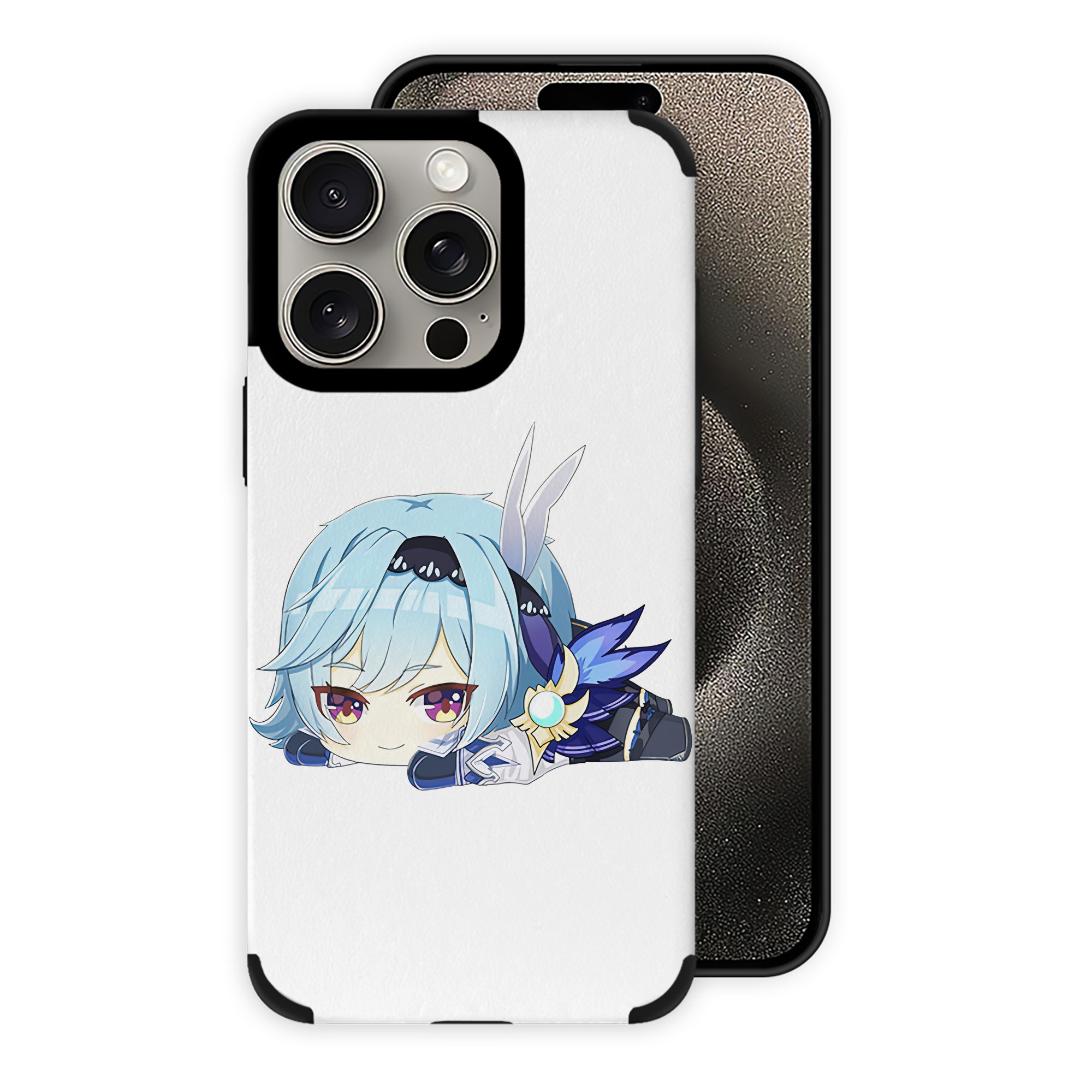 げんし神 优菈 ゆうら genshin Yūra 【iPhone15ProMax対応】 PUレザー スマホケース 耐衝撃＆黄変防止