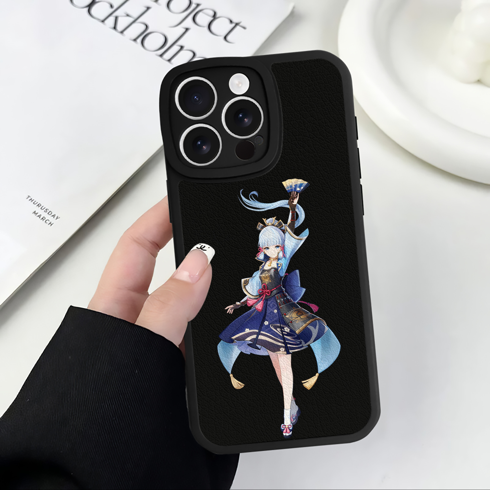 げんし神 神里綾華 神宮寺レン genshin Kamimiya Ren 【iPhone 16シリーズ対応】シリコンスマホケース（レザー調） 材質：シリコン