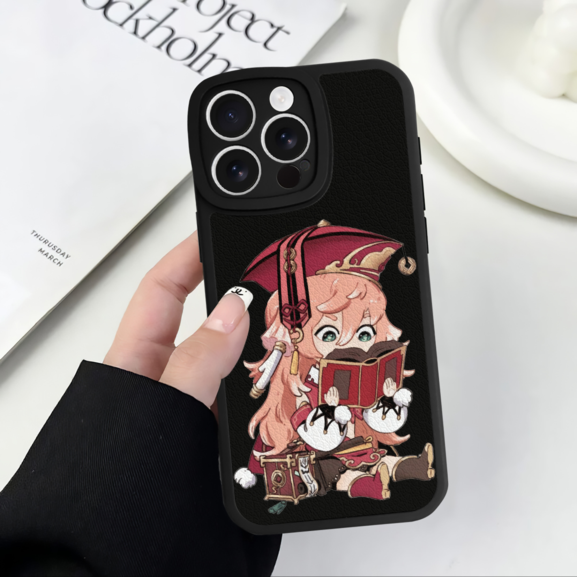 げんし神 ヤンフェイ genshin Yanfei 【iPhone 16シリーズ対応】シリコンスマホケース（レザー調） 材質：シリコン