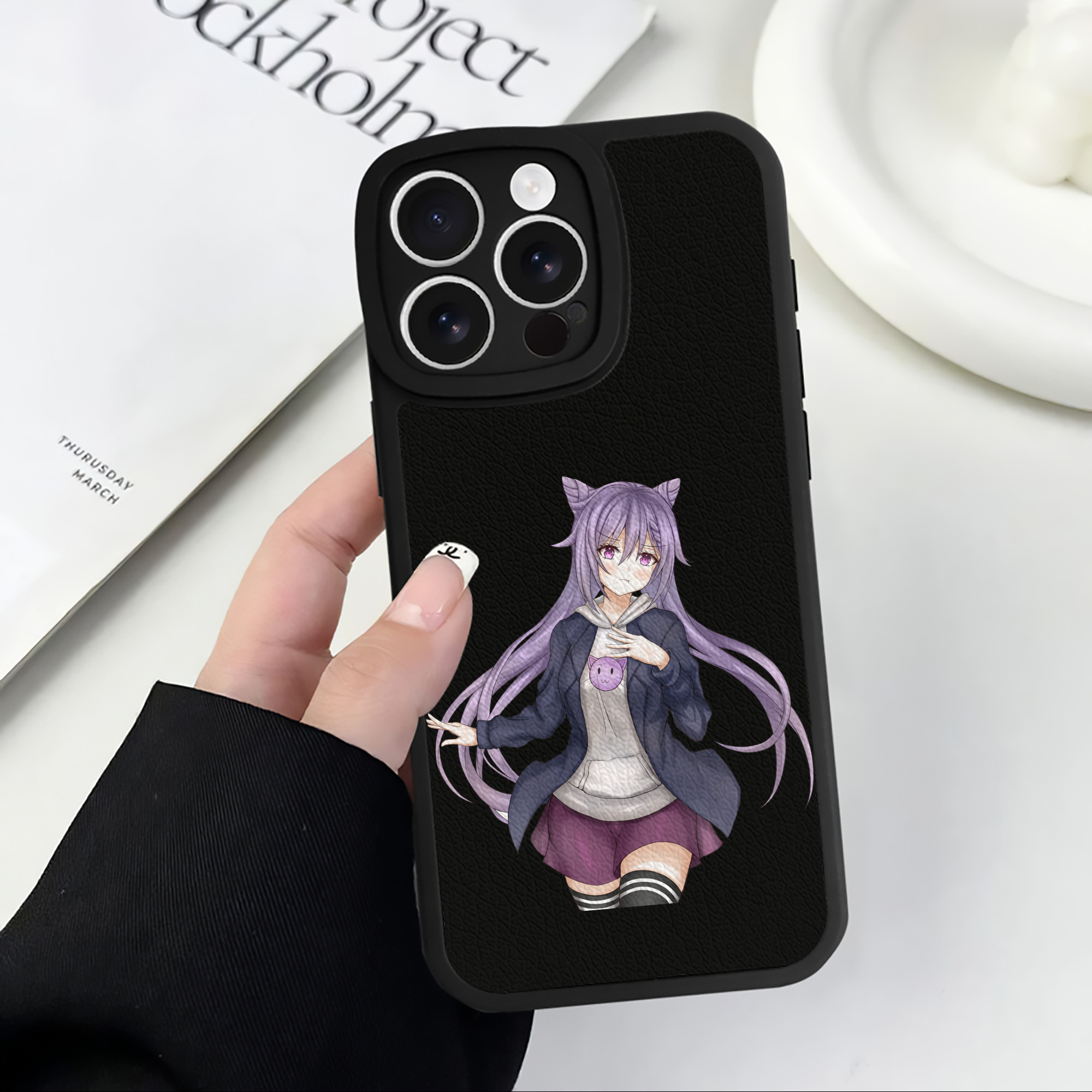 げんし神 刻晴 こくせい genshin Kokusei 【iPhone 16シリーズ対応】シリコンスマホケース（レザー調） 材質：シリコン