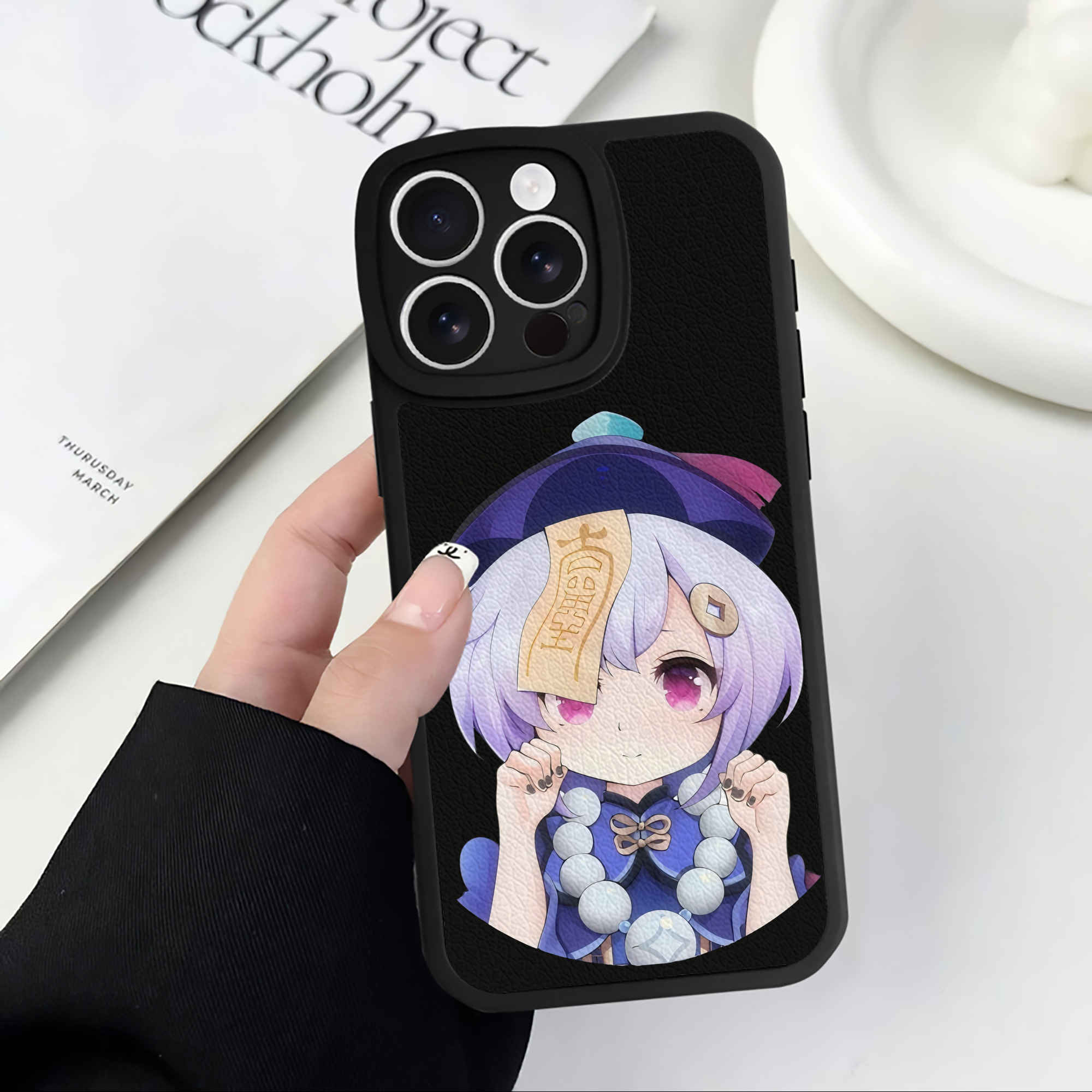 げんし神 七七 なな  genshin Nana 【iPhone 16シリーズ対応】シリコンスマホケース（レザー調） 材質：シリコン