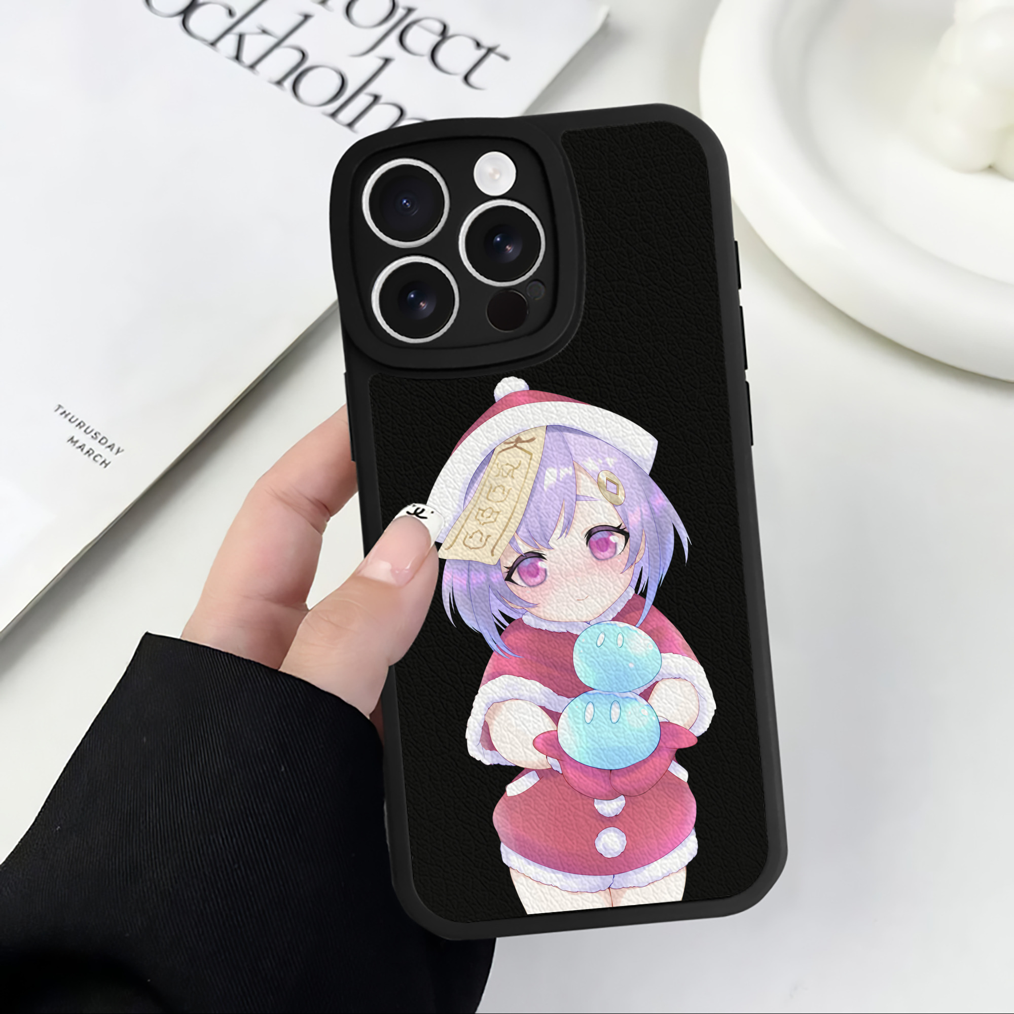 げんし神 七七 なな  genshin Nana 【iPhone 16シリーズ対応】シリコンスマホケース（レザー調） 材質：シリコン