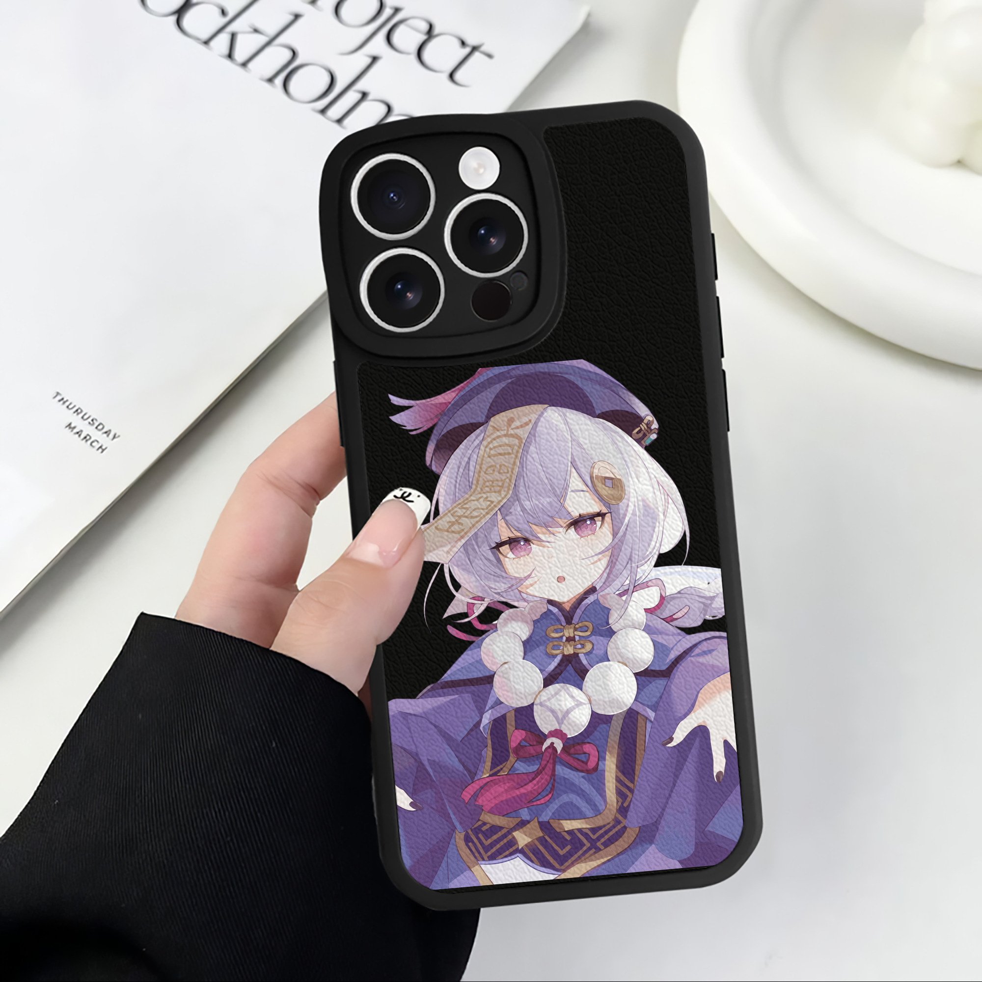 げんし神 七七 なな  genshin Nana 【iPhone 16シリーズ対応】シリコンスマホケース（レザー調） 材質：シリコン