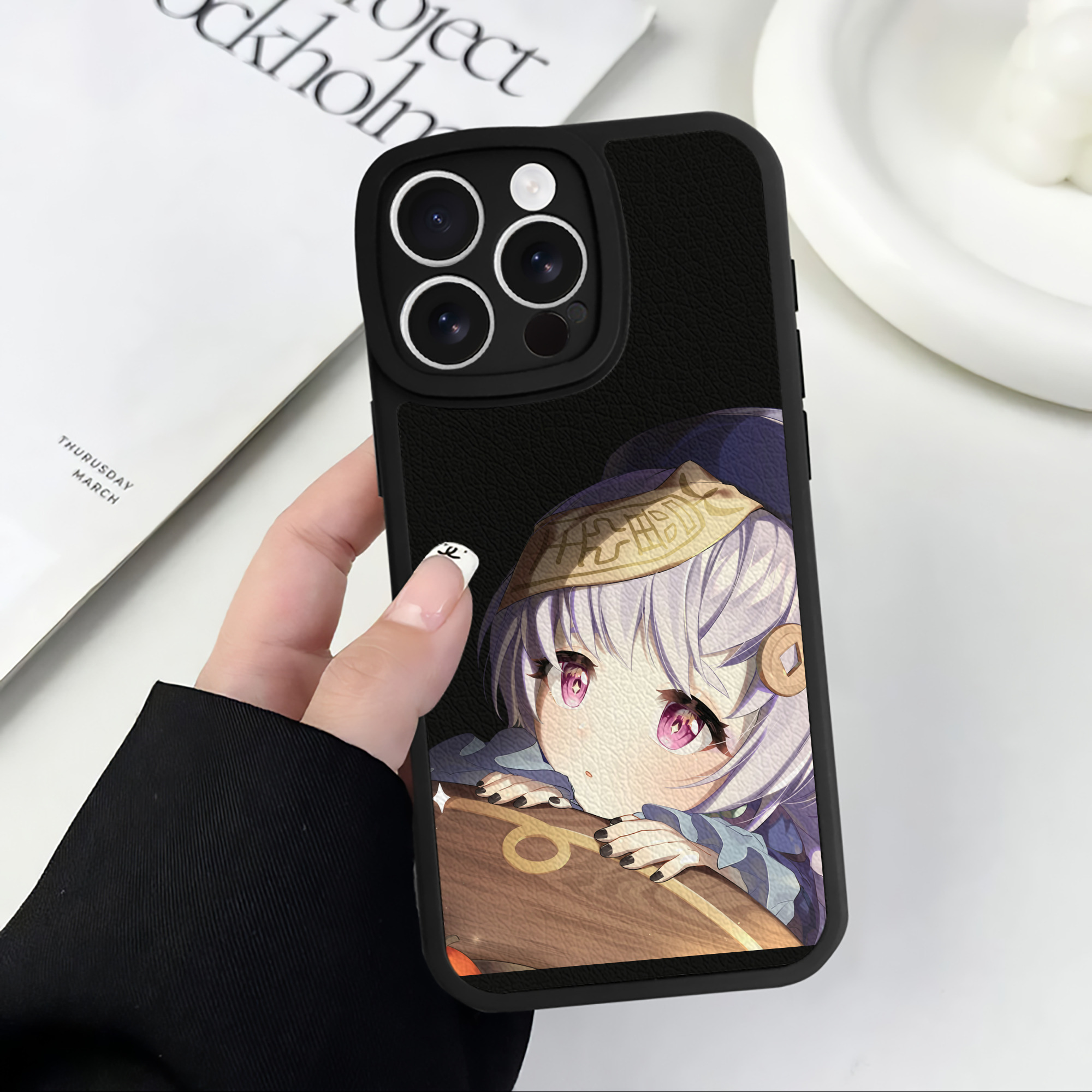 げんし神 七七 なな  genshin Nana 【iPhone 16シリーズ対応】シリコンスマホケース（レザー調） 材質：シリコン