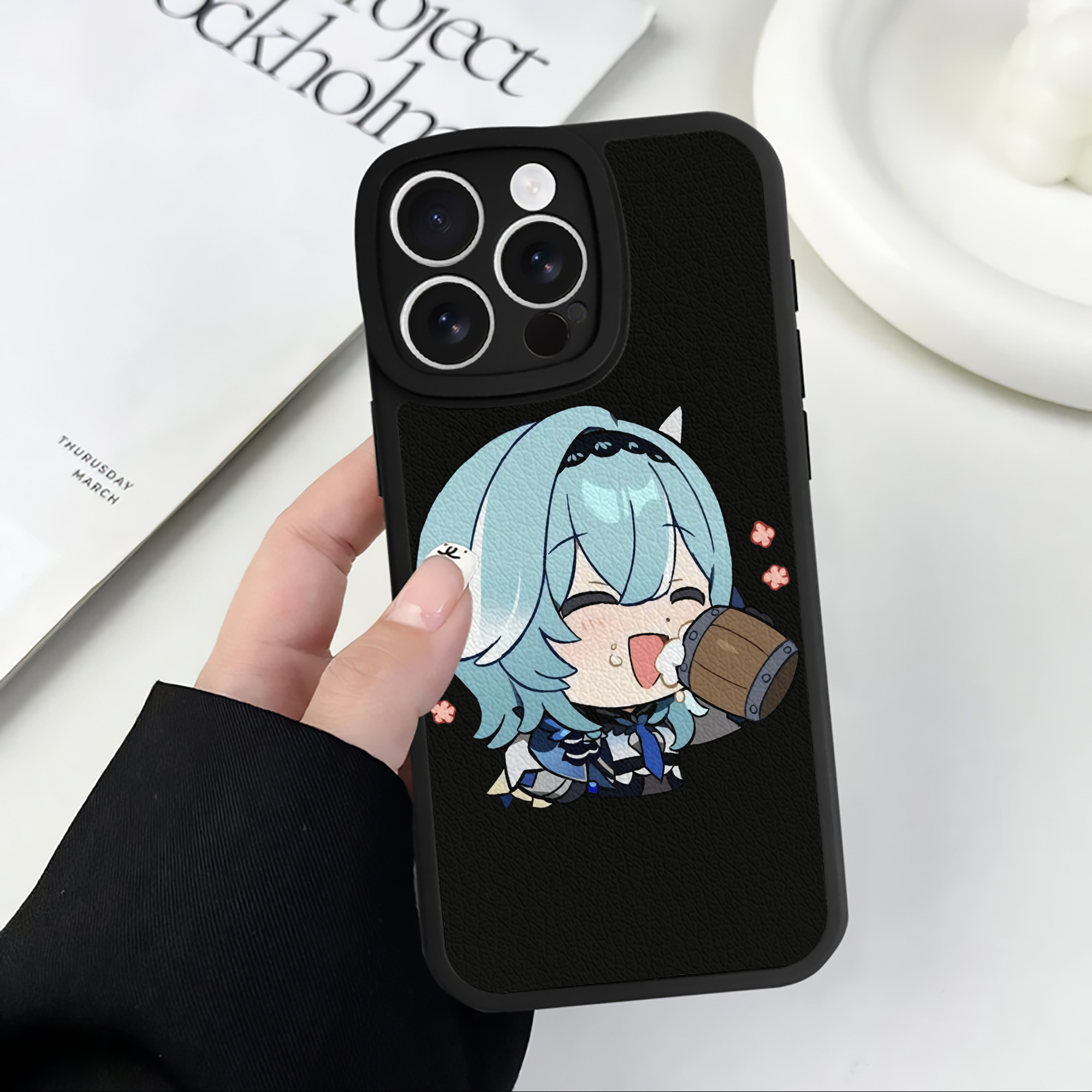 げんし神 优菈 ゆうら genshin Yūra 【iPhone 16シリーズ対応】シリコンスマホケース（レザー調） 材質：シリコン