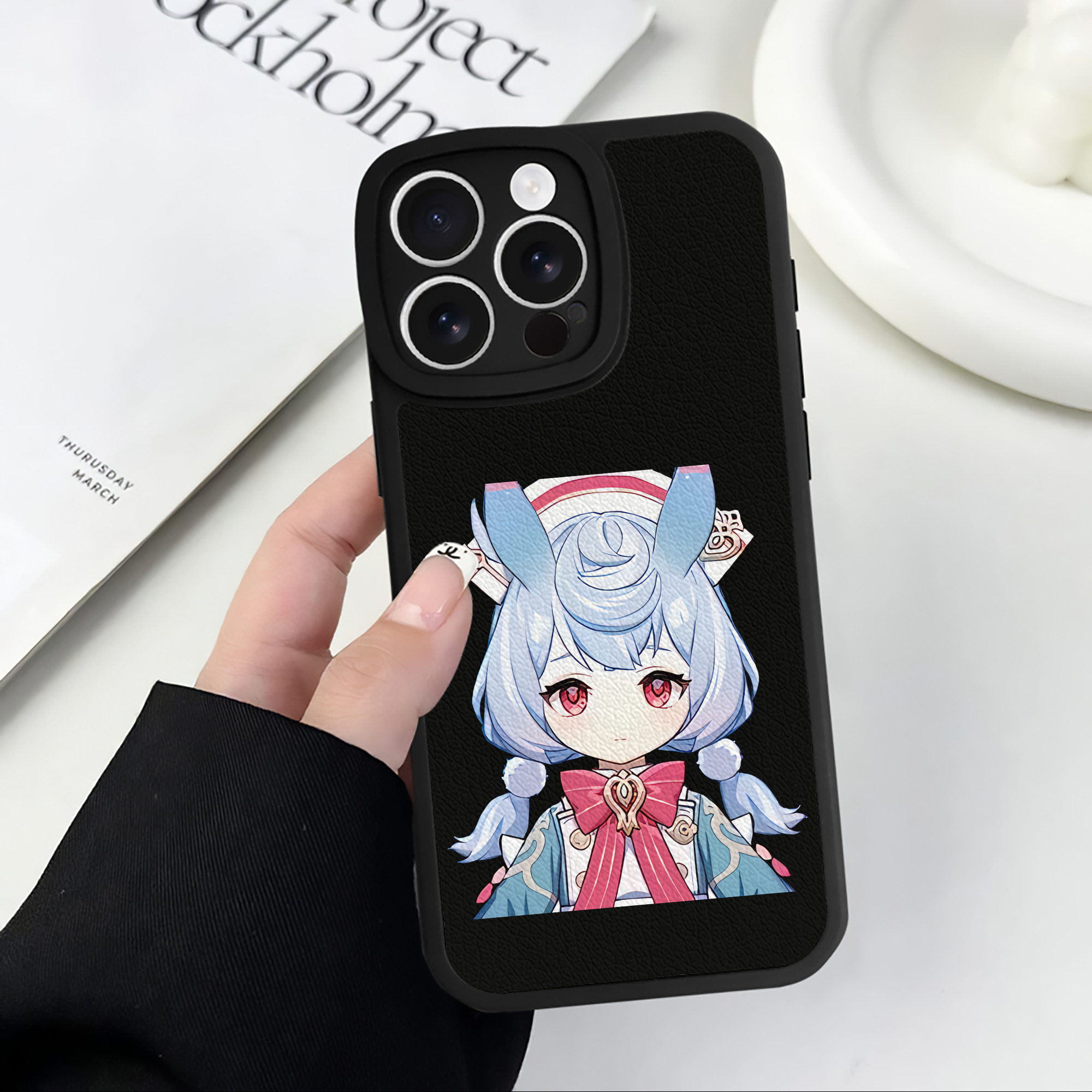 げんし神 シゲウィン genshin Shigewin 【iPhone 16シリーズ対応】シリコンスマホケース（レザー調） 材質：シリコン