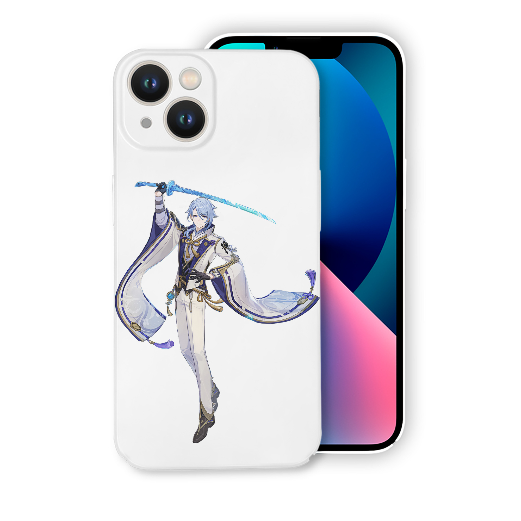 げんし神 神里綾人 かみさとあやと genshin Kamisato Ayato 【iPhone 14シリーズ対応】ハードケース