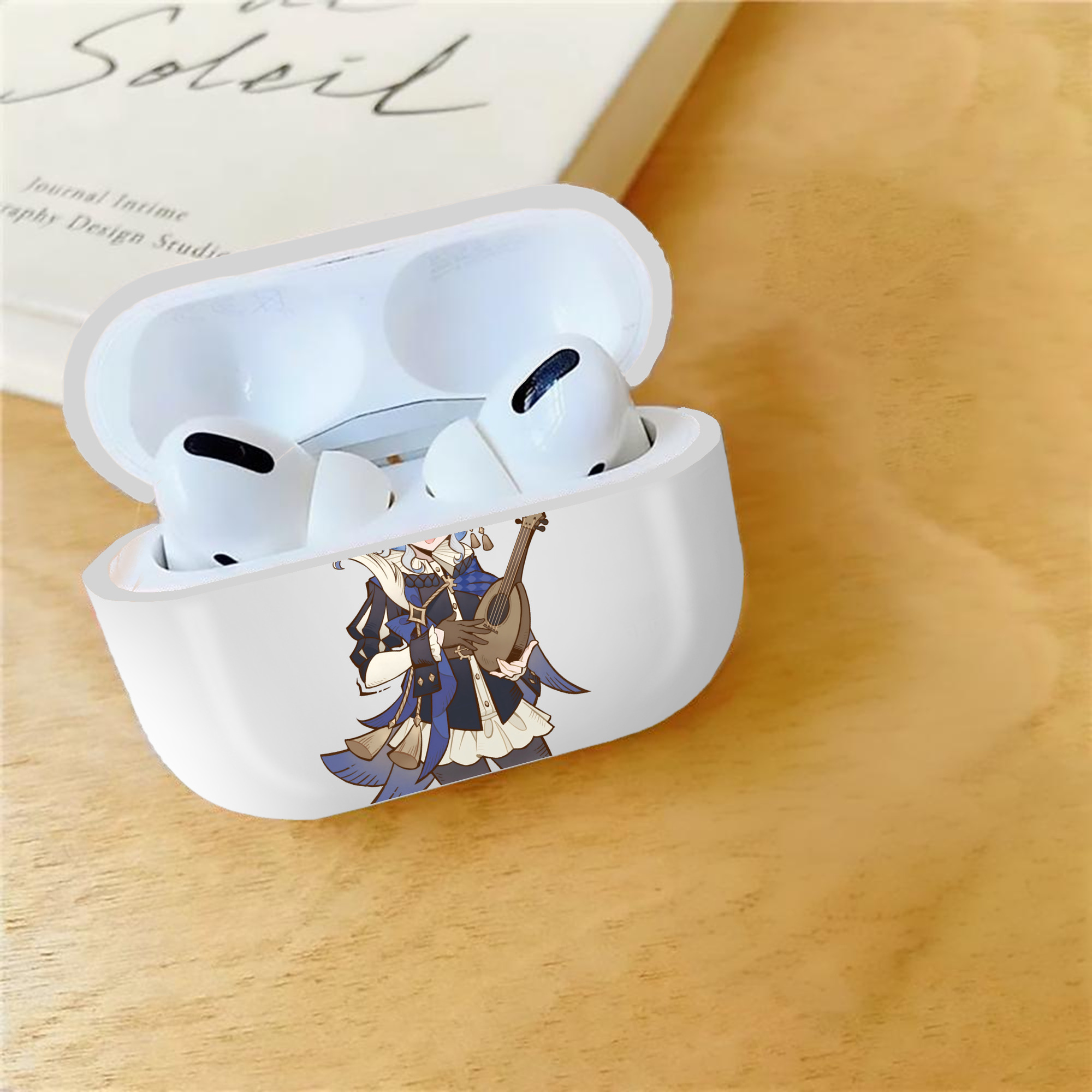 げんし神 フリーナ genshin Furina 【AirPods Pro用】ハードシェル保護ケース 耐衝撃・防指紋・カラビナ付き商品仕様