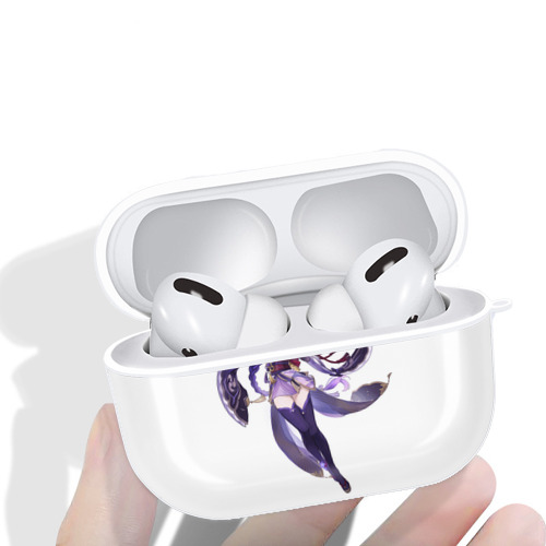 げんし神 雷電将軍 らいでんしょうぐん genshin Raiden Shogun 【AirPods Pro用】ハードシェル保護ケース 耐衝撃・防指紋・カラビナ付き商品仕様