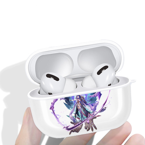げんし神 雷電将軍 らいでんしょうぐん genshin Raiden Shogun 【AirPods Pro用】ハードシェル保護ケース 耐衝撃・防指紋・カラビナ付き商品仕様