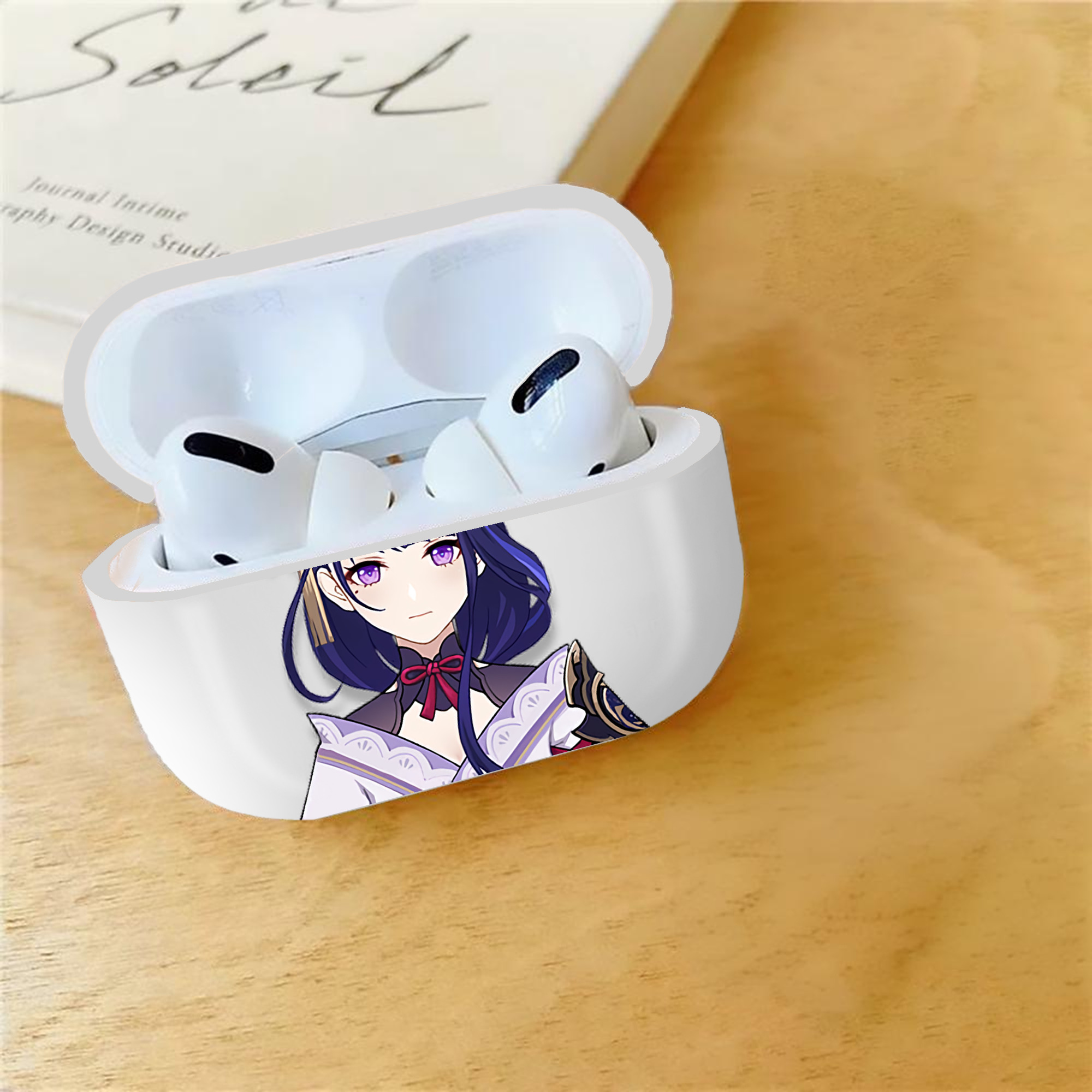 げんし神 雷電将軍 らいでんしょうぐん genshin Raiden Shogun 【AirPods Pro用】ハードシェル保護ケース 耐衝撃・防指紋・カラビナ付き商品仕様