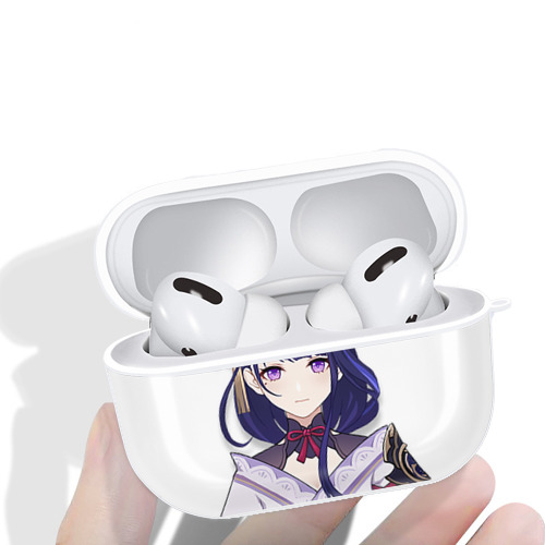 げんし神 雷電将軍 らいでんしょうぐん genshin Raiden Shogun 【AirPods Pro用】ハードシェル保護ケース 耐衝撃・防指紋・カラビナ付き商品仕様