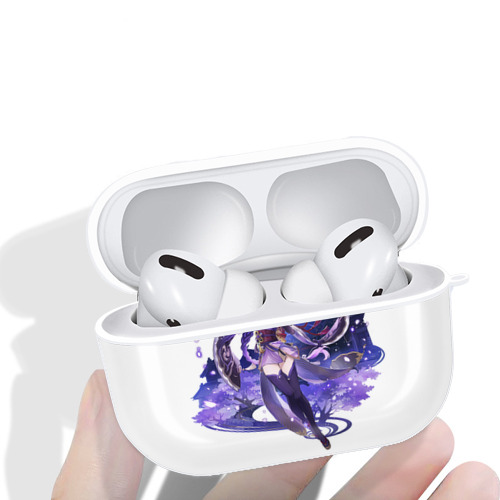 げんし神 雷電将軍 らいでんしょうぐん genshin Raiden Shogun 【AirPods Pro用】ハードシェル保護ケース 耐衝撃・防指紋・カラビナ付き商品仕様