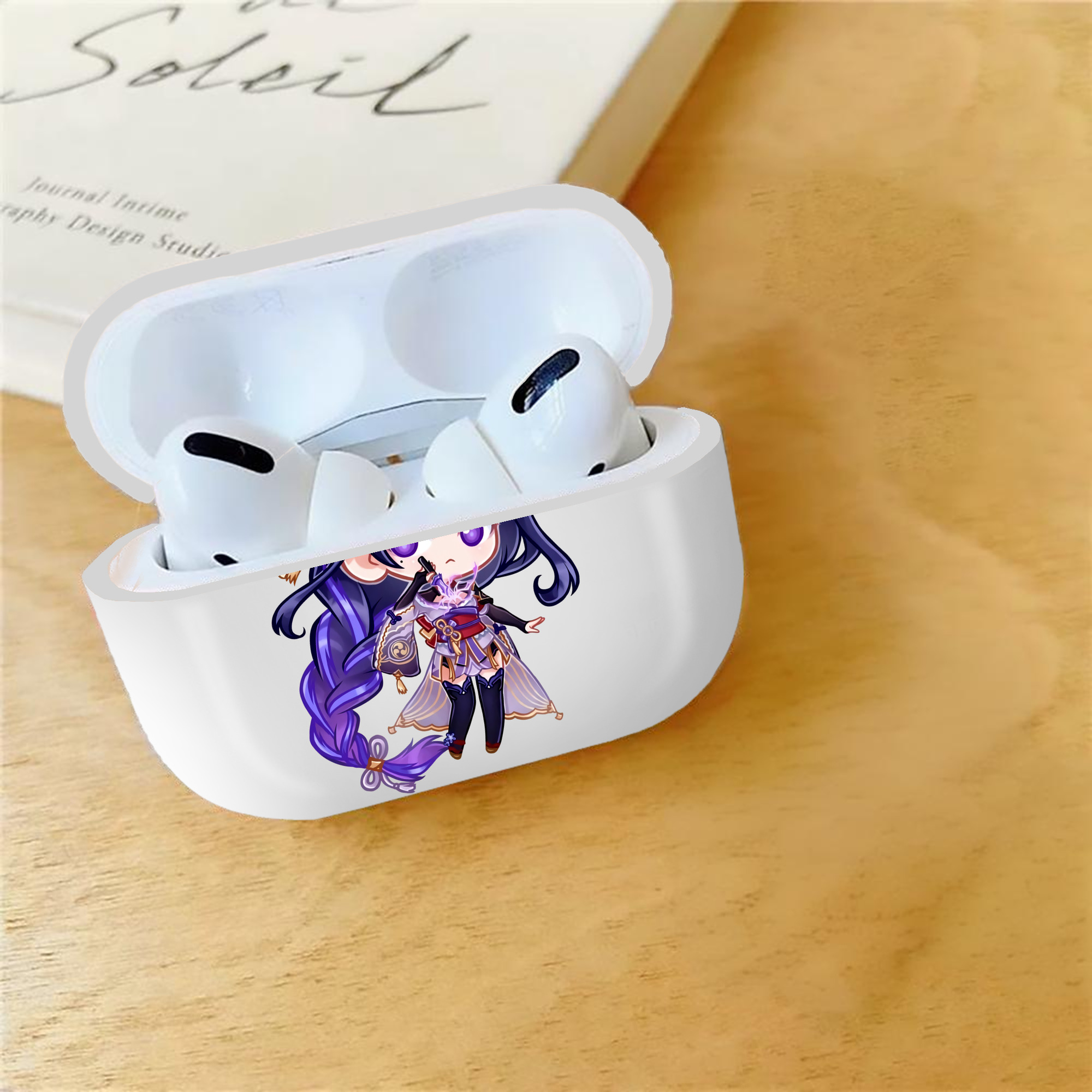 げんし神 雷電将軍 らいでんしょうぐん genshin Raiden Shogun 【AirPods Pro用】ハードシェル保護ケース 耐衝撃・防指紋・カラビナ付き商品仕様