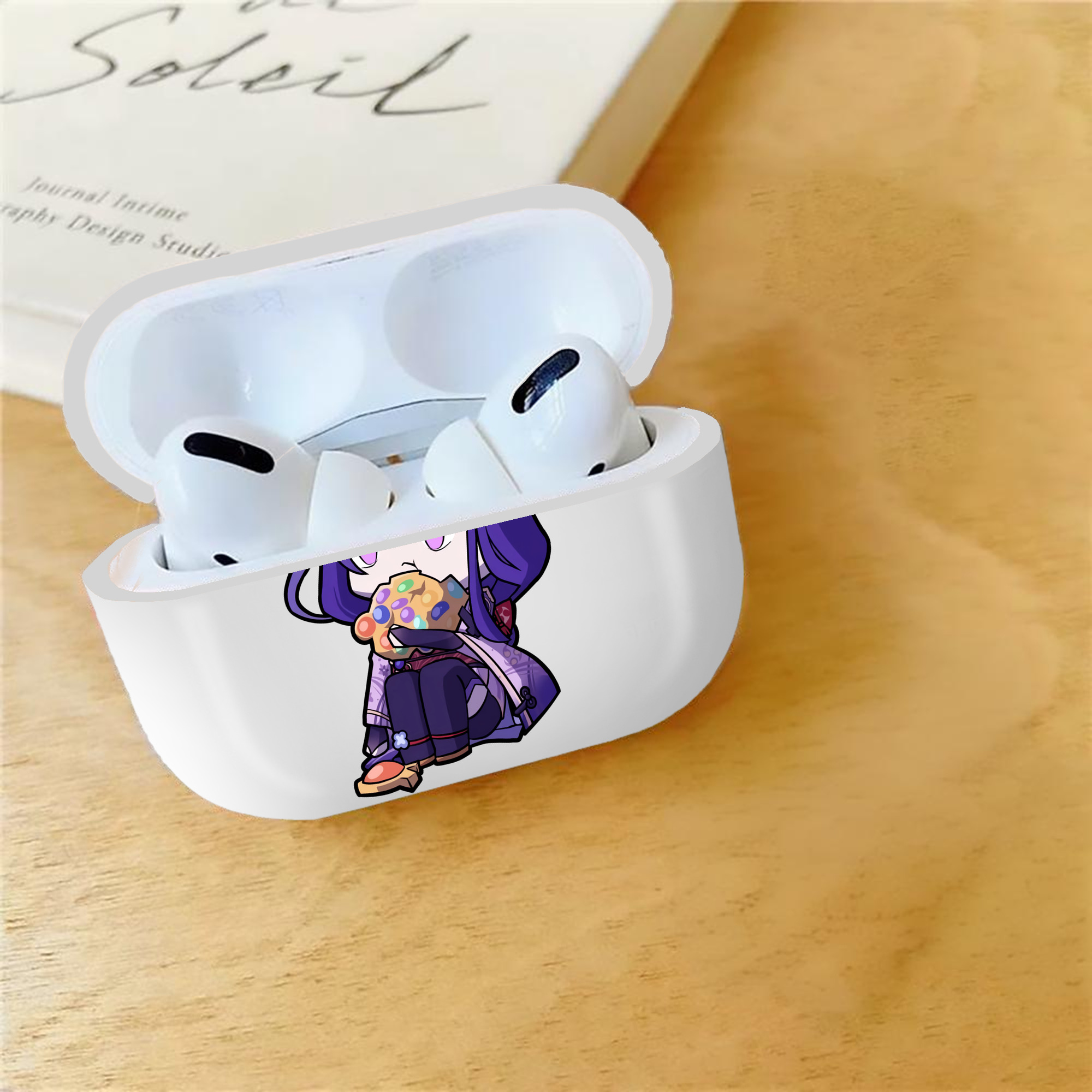 げんし神 雷電将軍 らいでんしょうぐん genshin Raiden Shogun 【AirPods Pro用】ハードシェル保護ケース 耐衝撃・防指紋・カラビナ付き商品仕様