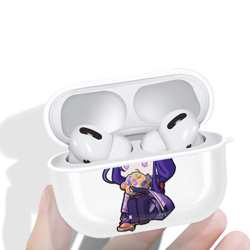 げんし神 雷電将軍 らいでんしょうぐん genshin Raiden Shogun 【AirPods Pro用】ハードシェル保護ケース 耐衝撃・防指紋・カラビナ付き商品仕様