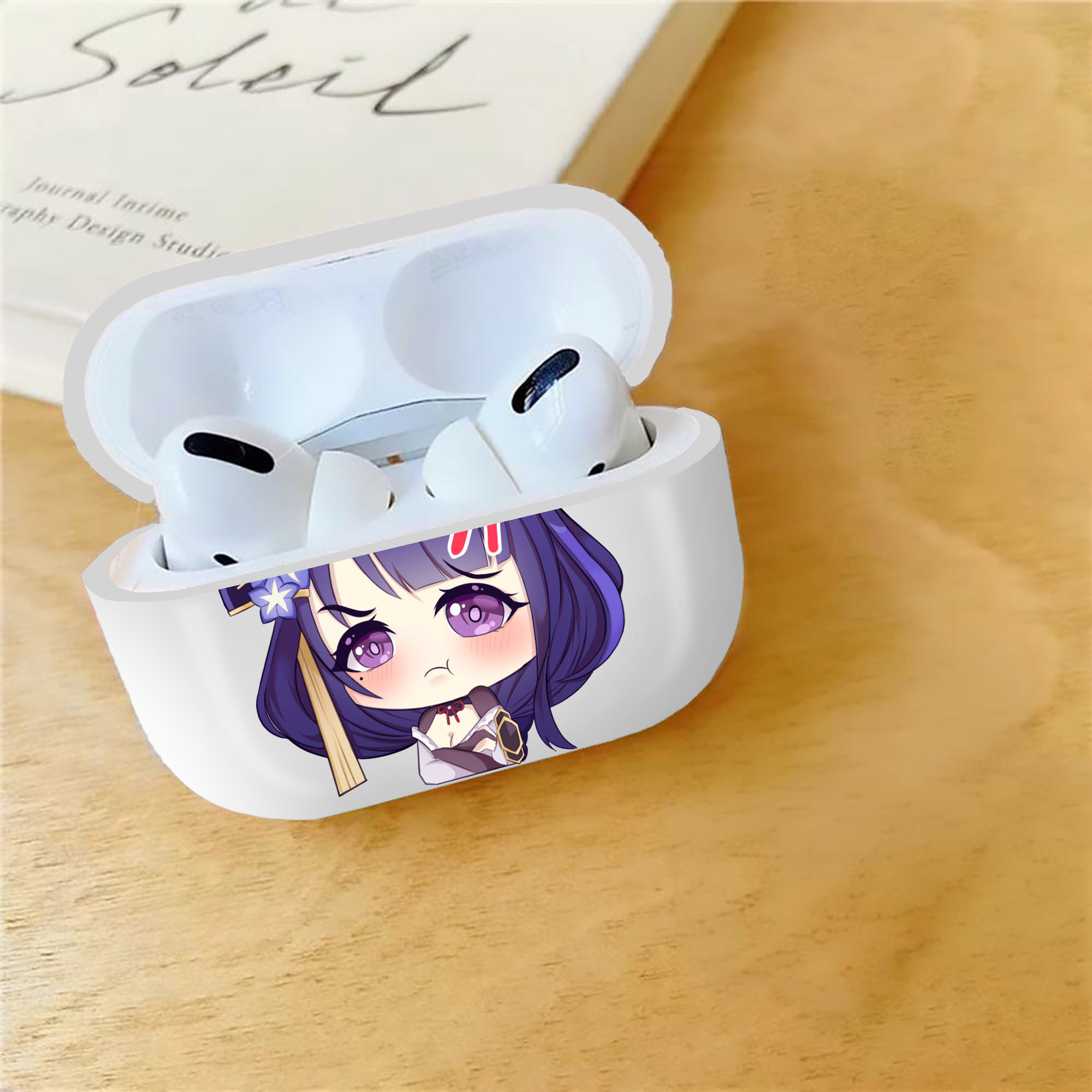 げんし神 雷電将軍 らいでんしょうぐん genshin Raiden Shogun 【AirPods Pro用】ハードシェル保護ケース 耐衝撃・防指紋・カラビナ付き商品仕様