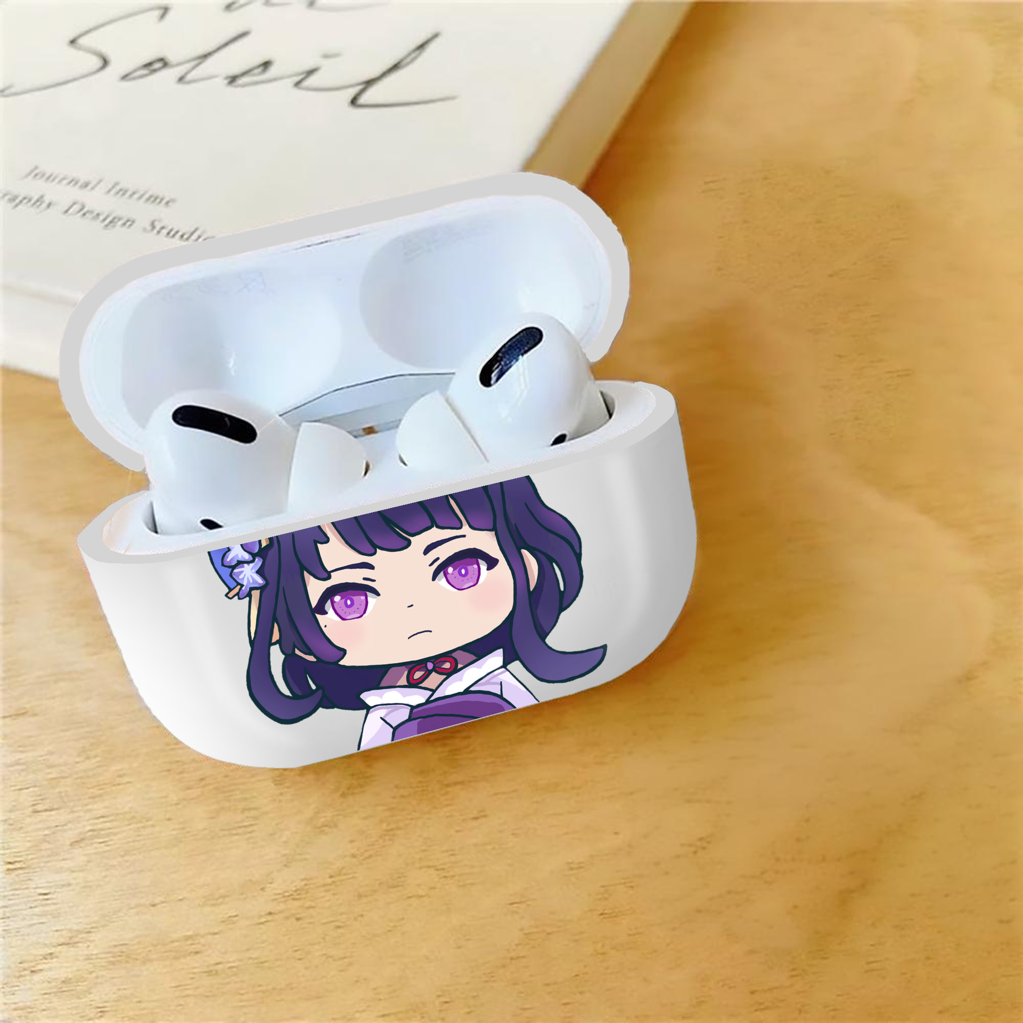 げんし神 雷電将軍 らいでんしょうぐん genshin Raiden Shogun 【AirPods Pro用】ハードシェル保護ケース 耐衝撃・防指紋・カラビナ付き商品仕様