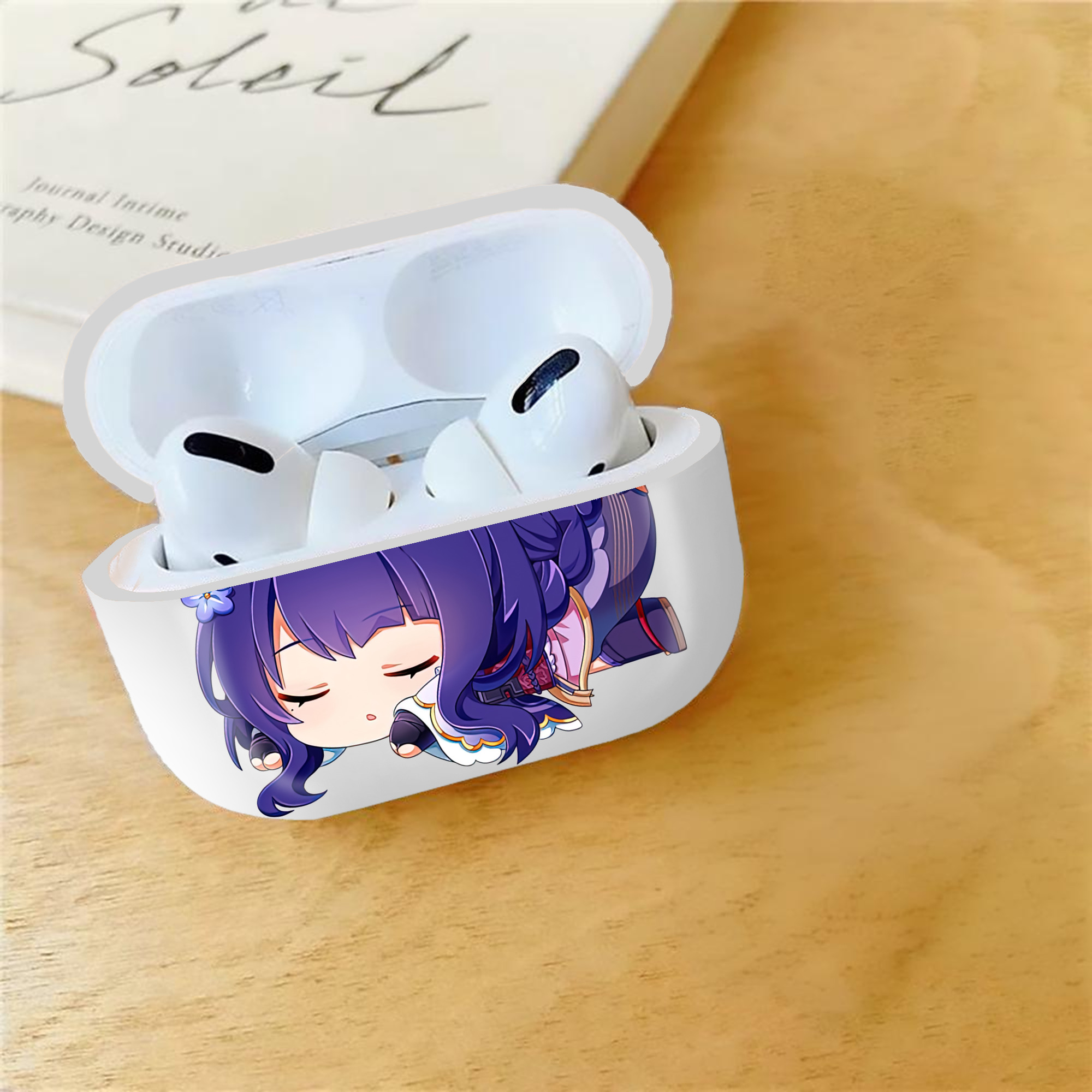 げんし神 雷電将軍 らいでんしょうぐん genshin Raiden Shogun 【AirPods Pro用】ハードシェル保護ケース 耐衝撃・防指紋・カラビナ付き商品仕様