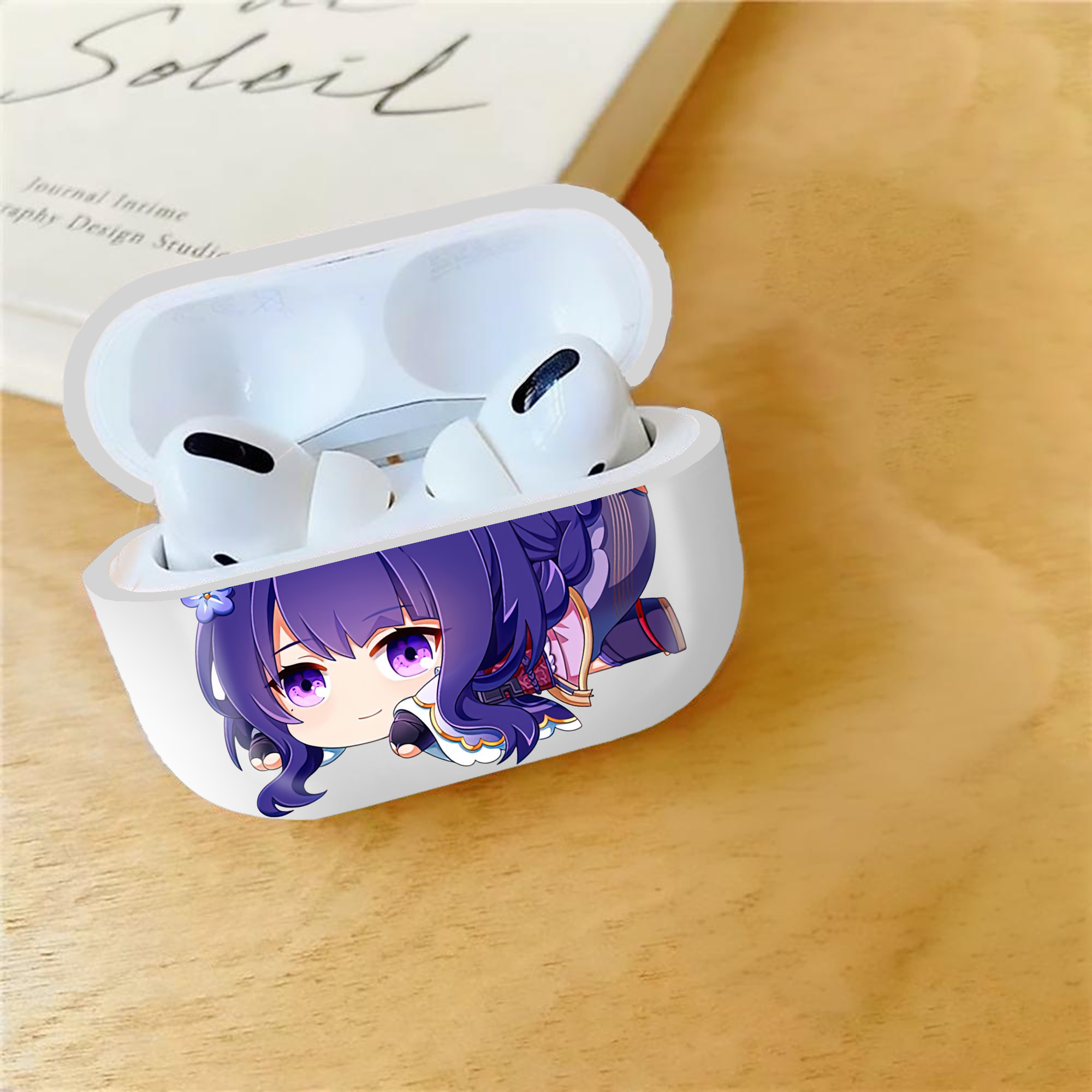 げんし神 雷電将軍 らいでんしょうぐん genshin Raiden Shogun 【AirPods Pro用】ハードシェル保護ケース 耐衝撃・防指紋・カラビナ付き商品仕様