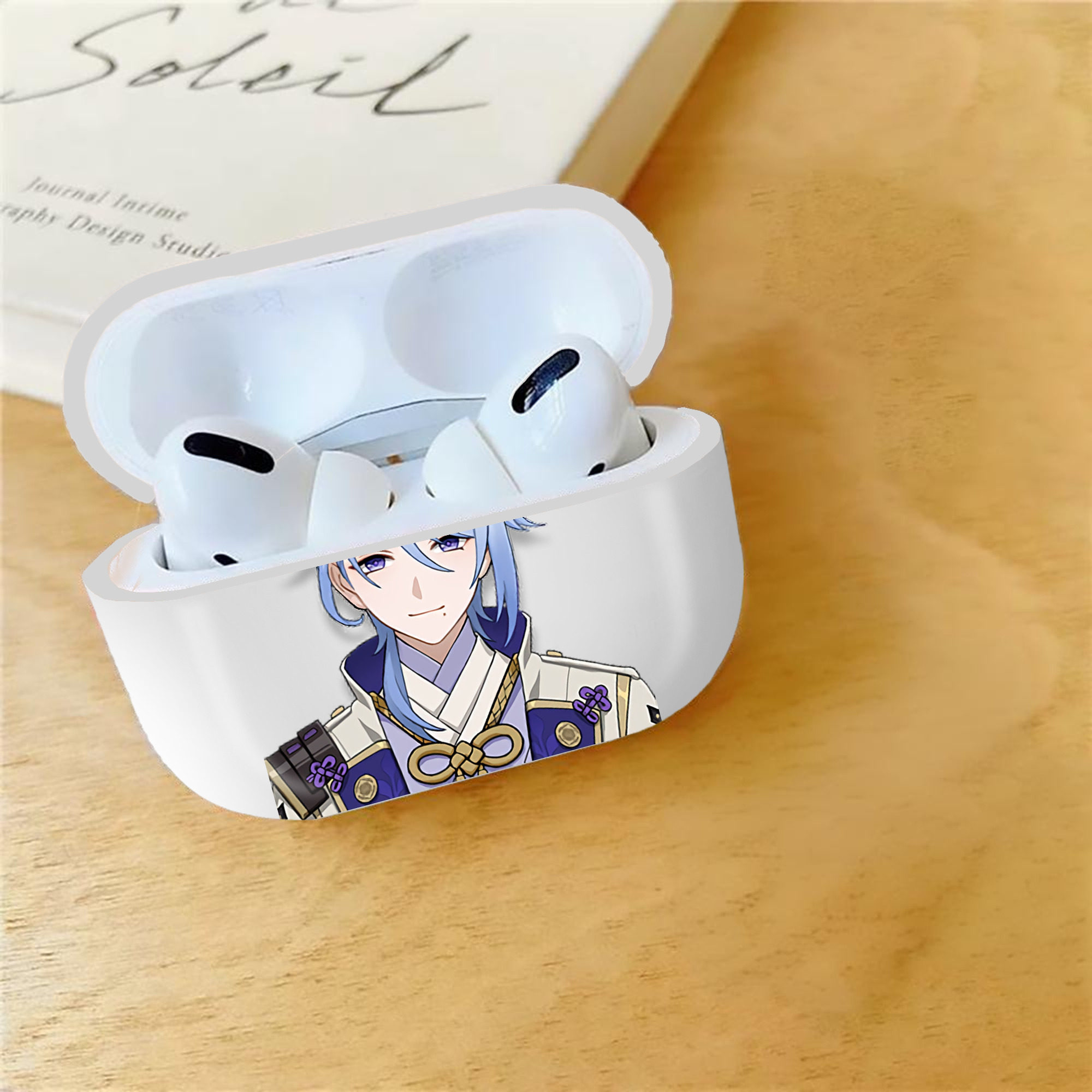 げんし神 神里綾人 かみさとあやと genshin Kamisato Ayato 【AirPods Pro用】ハードシェル保護ケース 耐衝撃・防指紋・カラビナ付き商品仕様