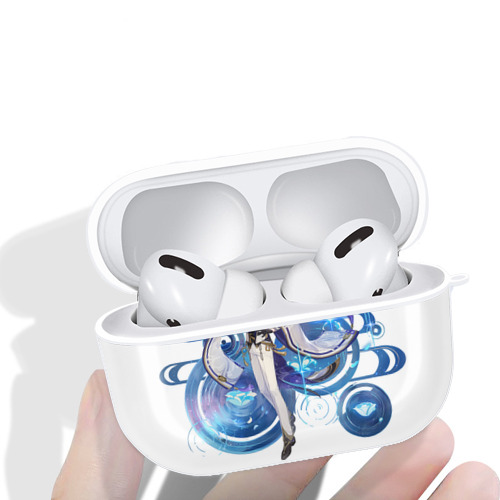 げんし神 神里綾人 かみさとあやと genshin Kamisato Ayato 【AirPods Pro用】ハードシェル保護ケース 耐衝撃・防指紋・カラビナ付き商品仕様