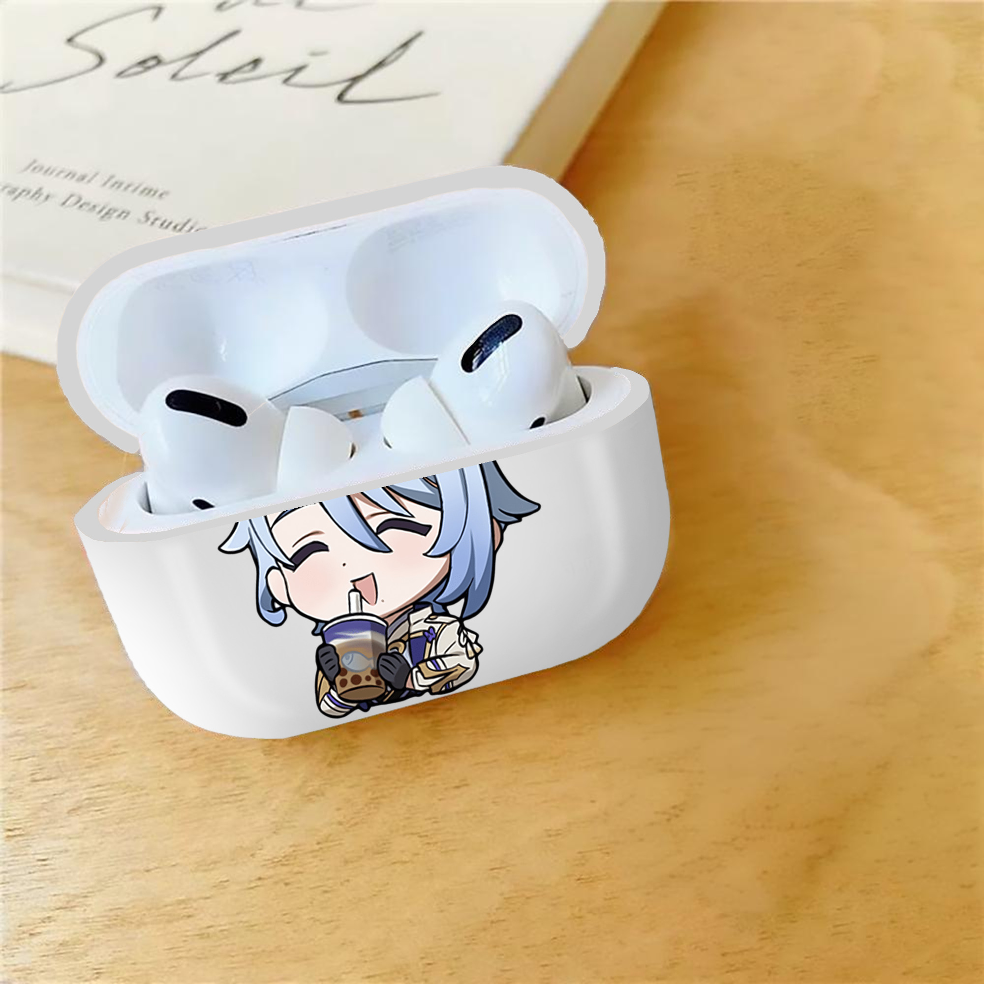 げんし神 神里綾人 かみさとあやと genshin Kamisato Ayato 【AirPods Pro用】ハードシェル保護ケース 耐衝撃・防指紋・カラビナ付き商品仕様