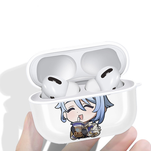 げんし神 神里綾人 かみさとあやと genshin Kamisato Ayato 【AirPods Pro用】ハードシェル保護ケース 耐衝撃・防指紋・カラビナ付き商品仕様