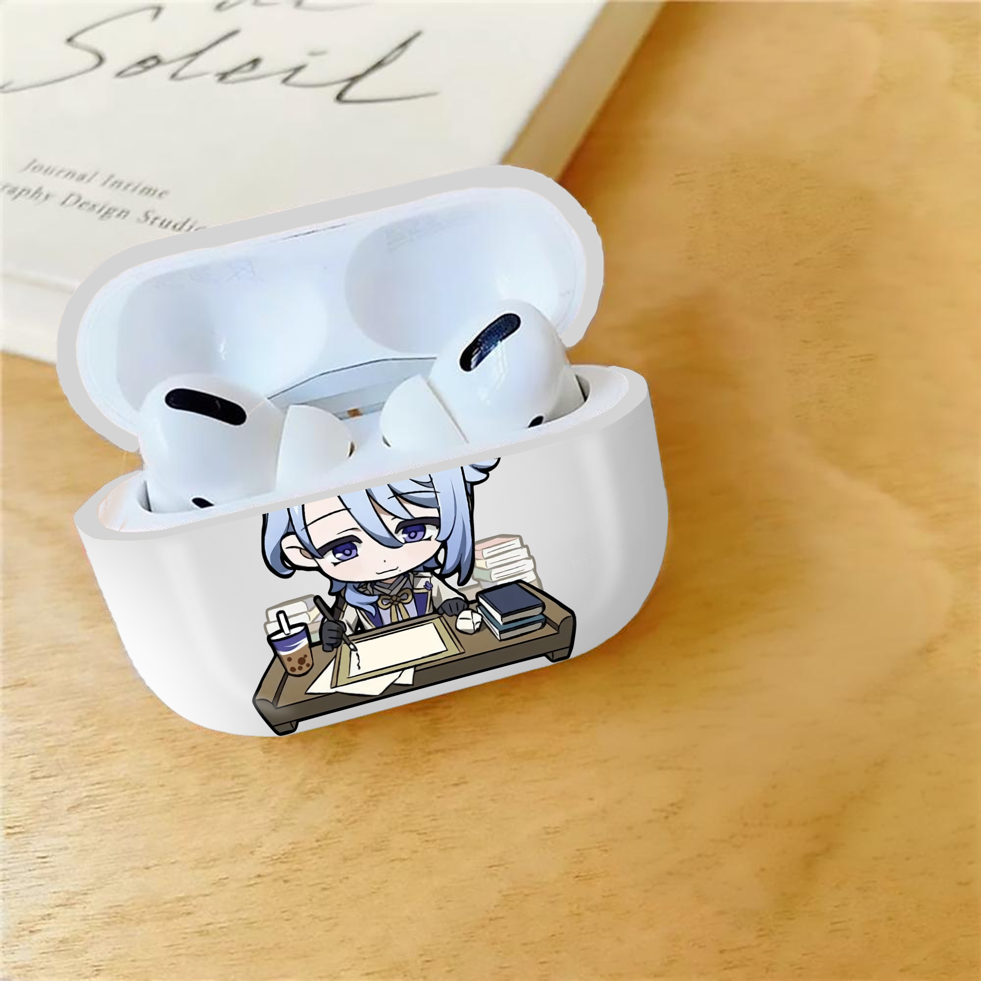 げんし神 神里綾人 かみさとあやと genshin Kamisato Ayato 【AirPods Pro用】ハードシェル保護ケース 耐衝撃・防指紋・カラビナ付き商品仕様