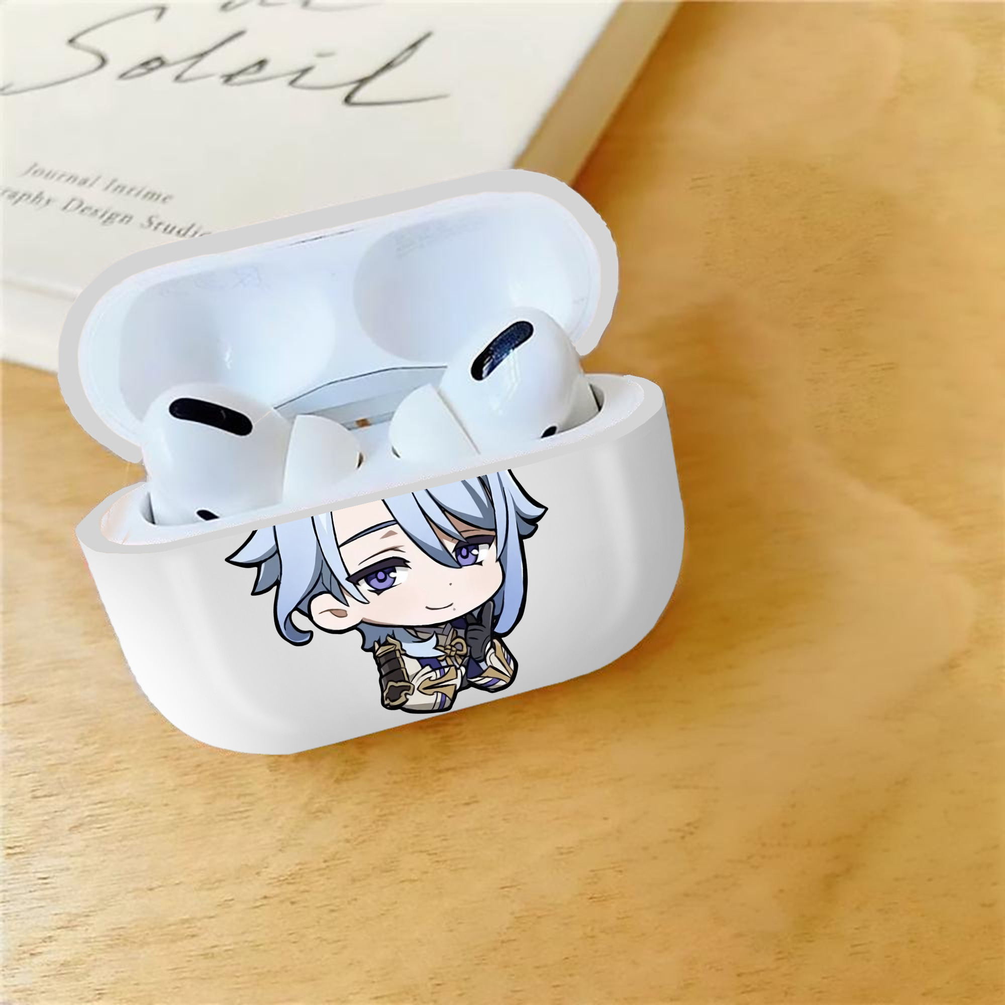 げんし神 神里綾人 かみさとあやと genshin Kamisato Ayato 【AirPods Pro用】ハードシェル保護ケース 耐衝撃・防指紋・カラビナ付き商品仕様