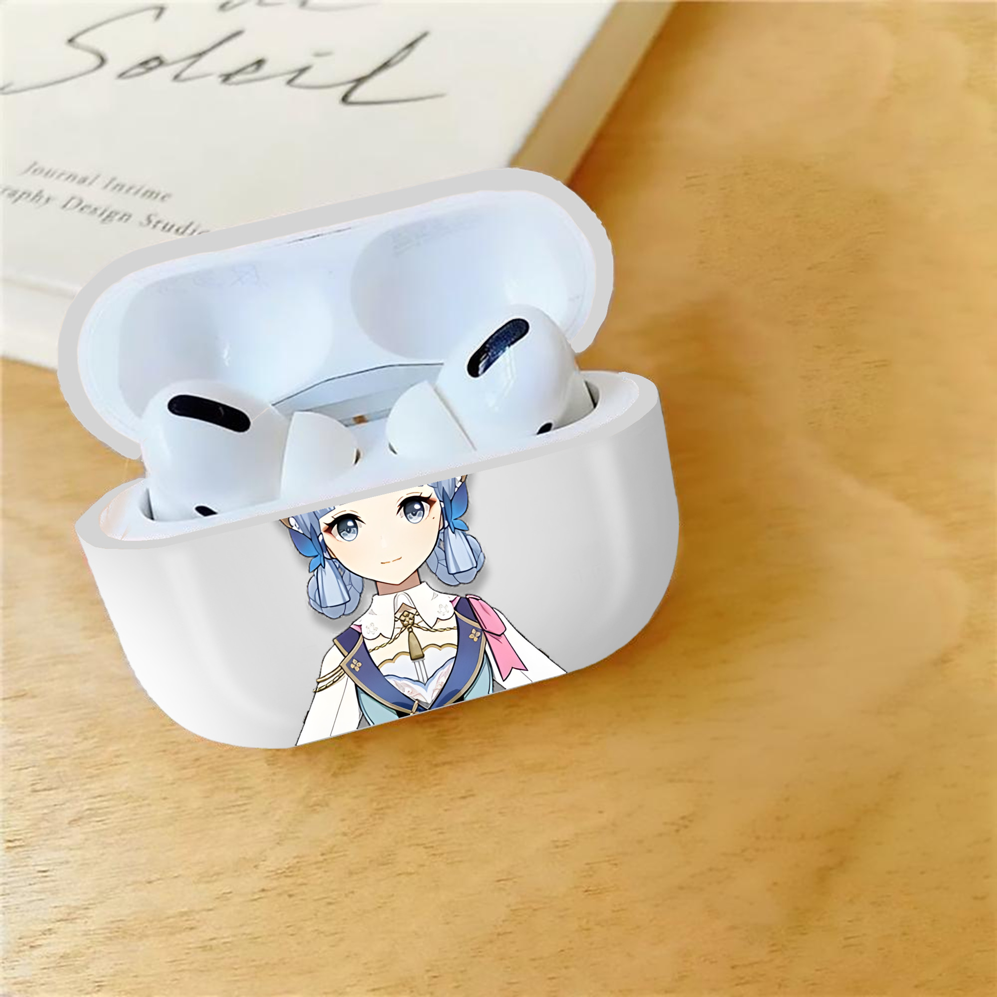 げんし神 神里綾華 神宮寺レン genshin Kamimiya Ren 【AirPods Pro用】ハードシェル保護ケース 耐衝撃・防指紋・カラビナ付き商品仕様