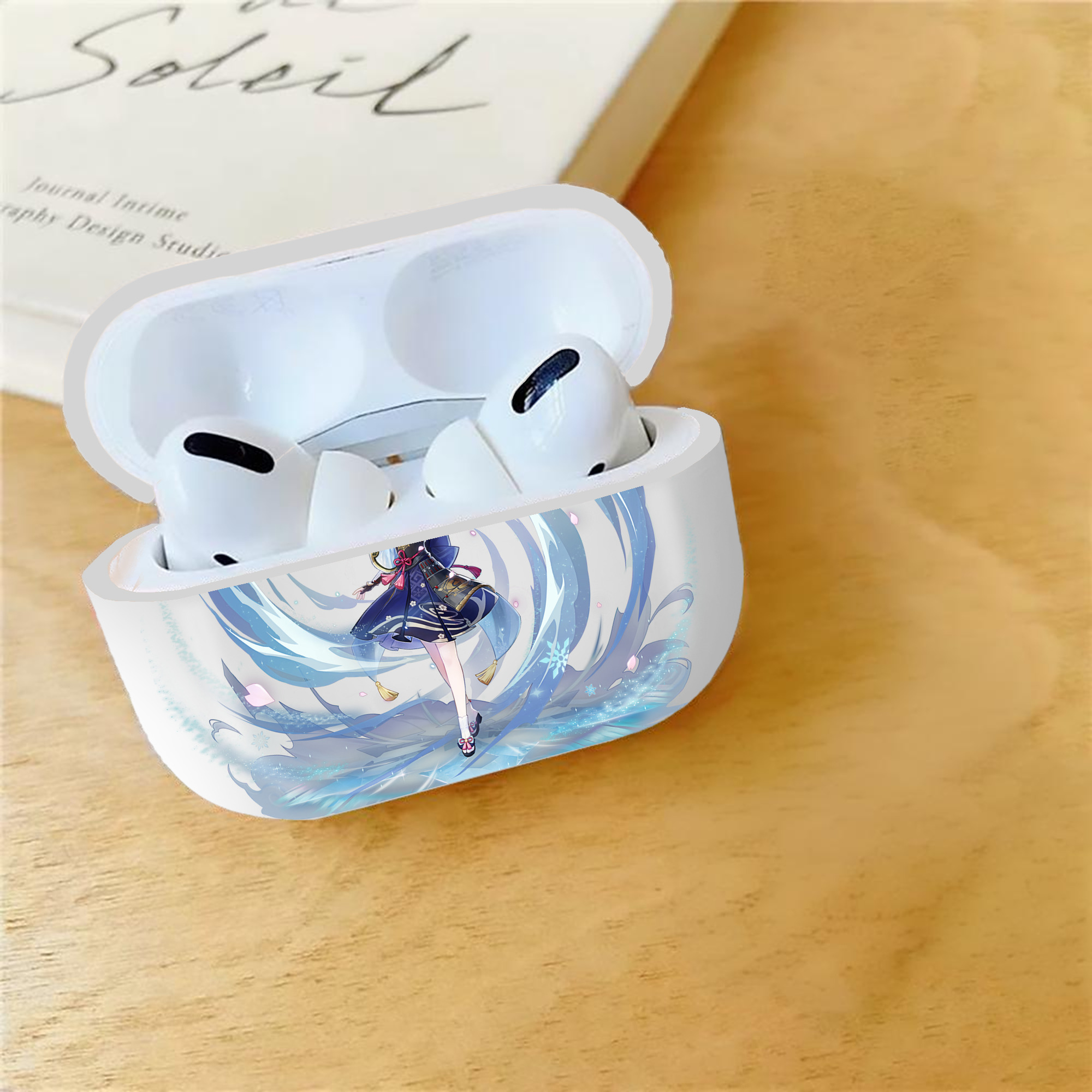 げんし神 神里綾華 神宮寺レン genshin Kamimiya Ren 【AirPods Pro用】ハードシェル保護ケース 耐衝撃・防指紋・カラビナ付き商品仕様