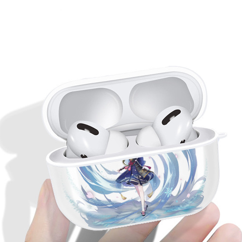 げんし神 神里綾華 神宮寺レン genshin Kamimiya Ren 【AirPods Pro用】ハードシェル保護ケース 耐衝撃・防指紋・カラビナ付き商品仕様