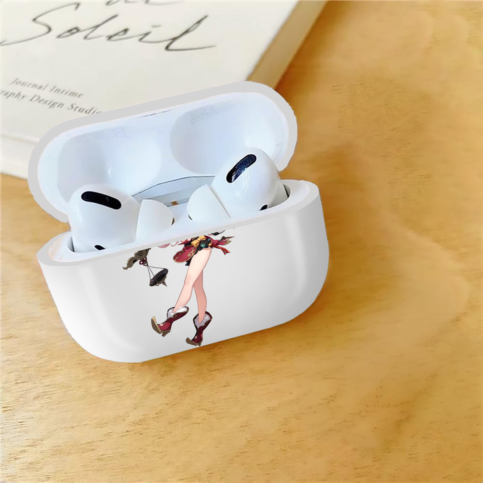 げんし神 ヤンフェイ genshin Yanfei 【AirPods Pro用】ハードシェル保護ケース 耐衝撃・防指紋・カラビナ付き商品仕様