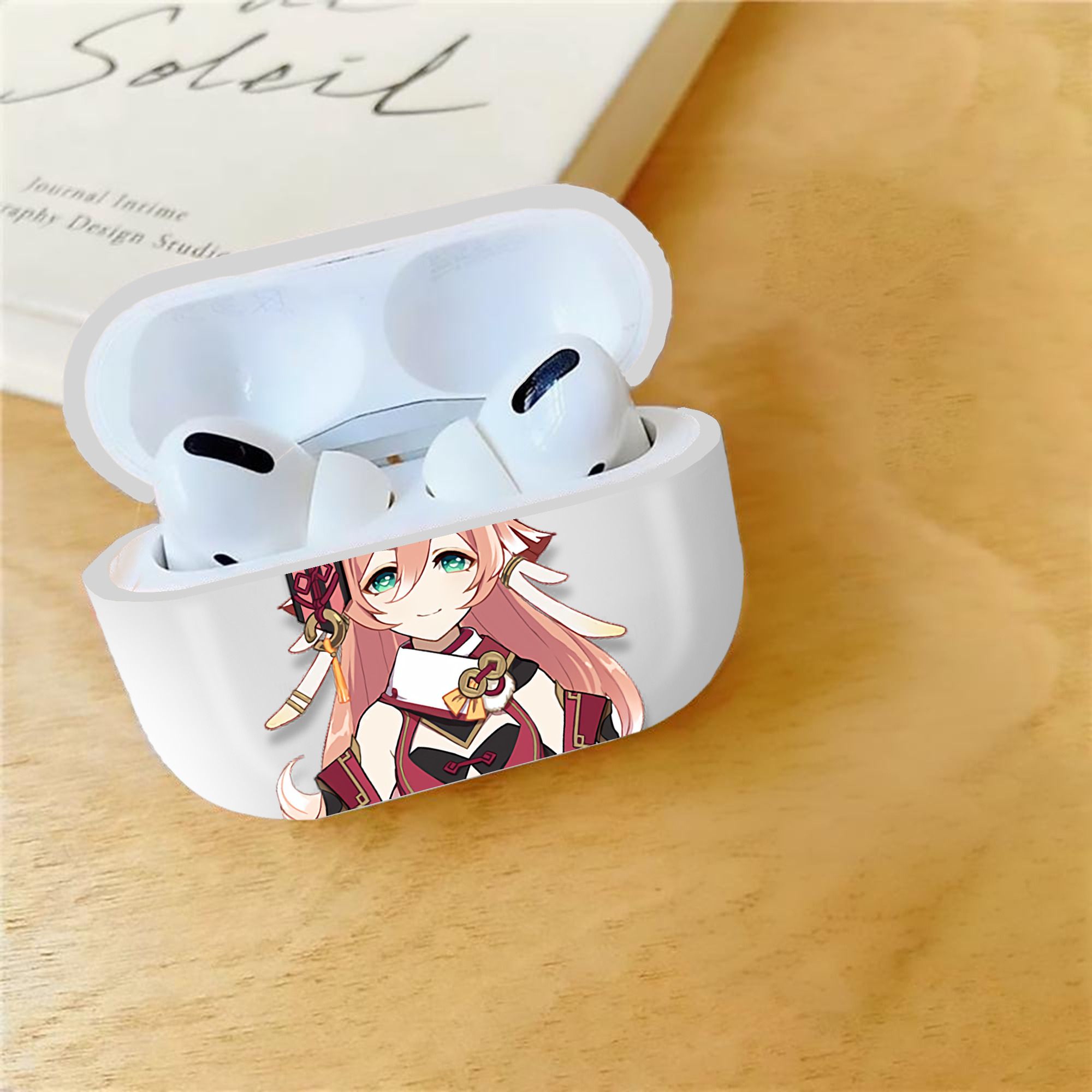 げんし神 ヤンフェイ genshin Yanfei 【AirPods Pro用】ハードシェル保護ケース 耐衝撃・防指紋・カラビナ付き商品仕様