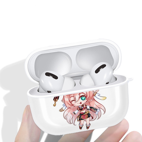 げんし神 ヤンフェイ genshin Yanfei 【AirPods Pro用】ハードシェル保護ケース 耐衝撃・防指紋・カラビナ付き商品仕様