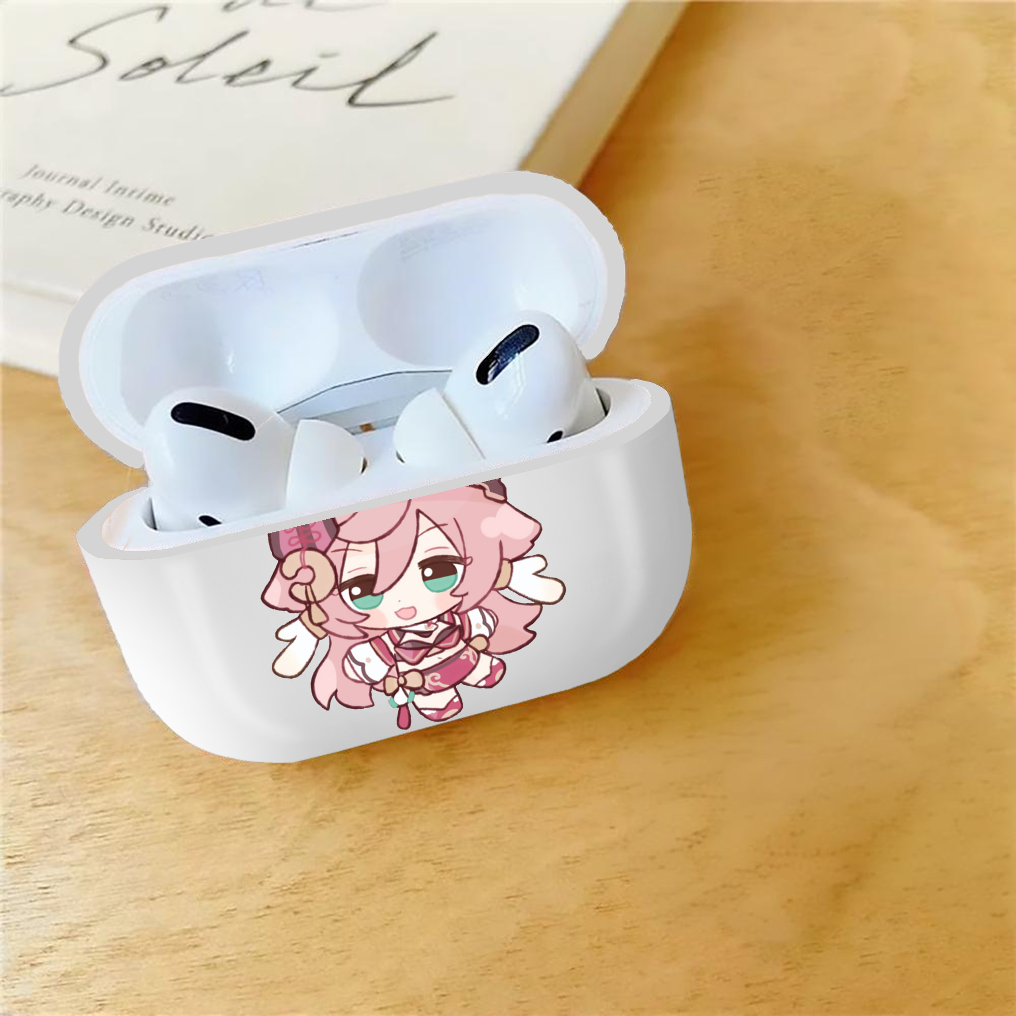 げんし神 ヤンフェイ genshin Yanfei 【AirPods Pro用】ハードシェル保護ケース 耐衝撃・防指紋・カラビナ付き商品仕様