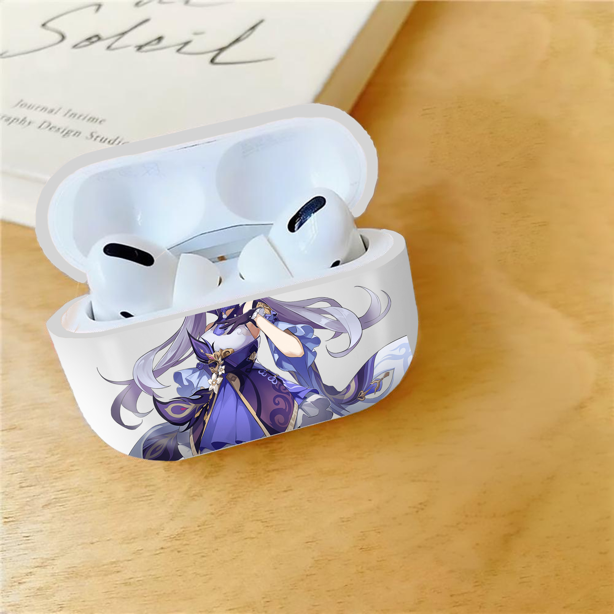 げんし神 刻晴 こくせい genshin Kokusei 【AirPods Pro用】ハードシェル保護ケース 耐衝撃・防指紋・カラビナ付き商品仕様