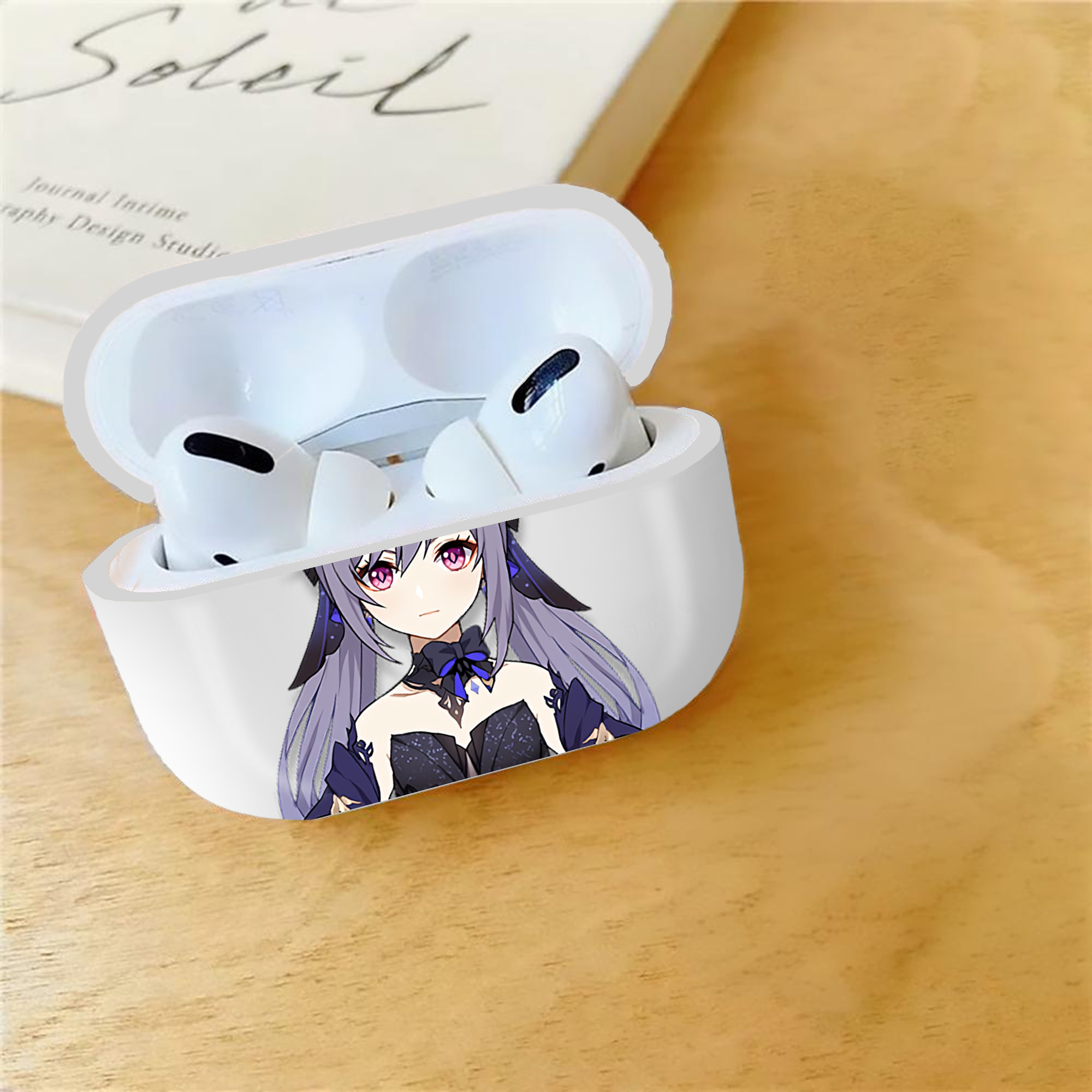 げんし神 刻晴 こくせい genshin Kokusei 【AirPods Pro用】ハードシェル保護ケース 耐衝撃・防指紋・カラビナ付き商品仕様