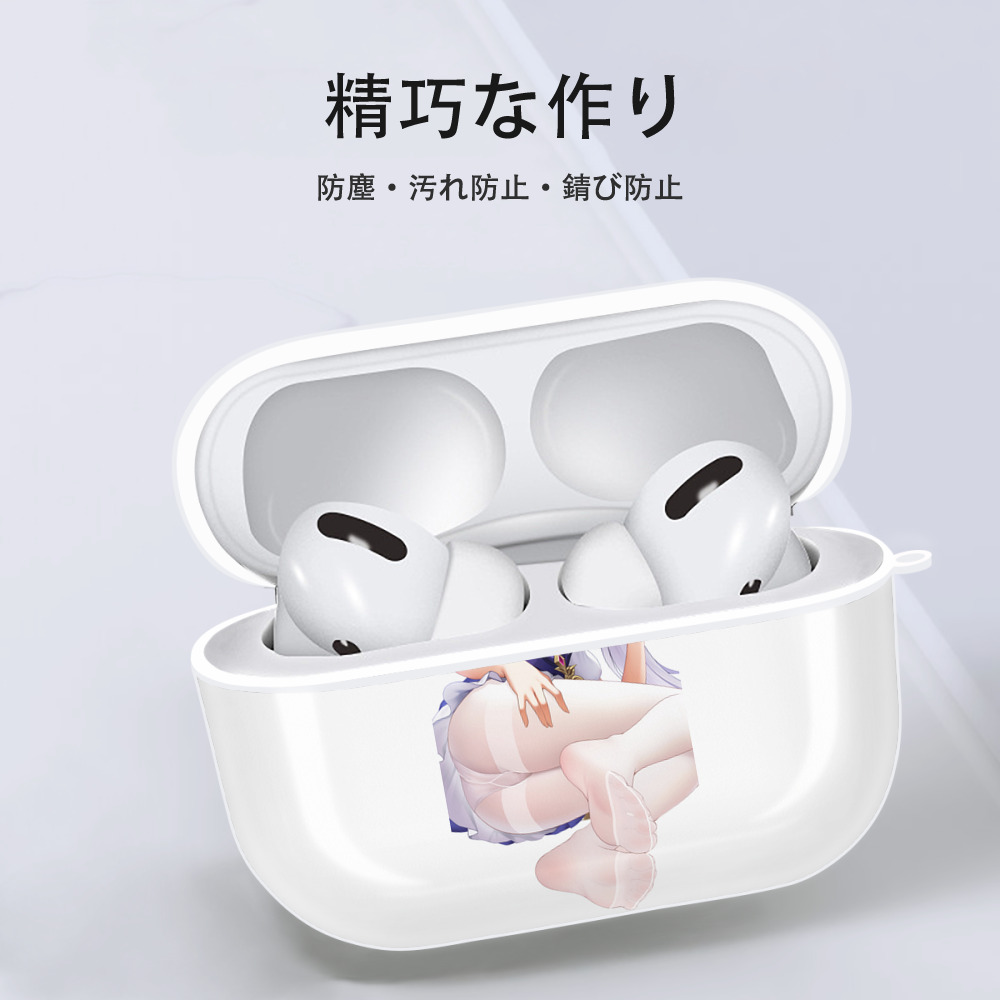 げんし神 刻晴 こくせい genshin Kokusei 【AirPods Pro用】ハードシェル保護ケース 耐衝撃・防指紋・カラビナ付き商品仕様