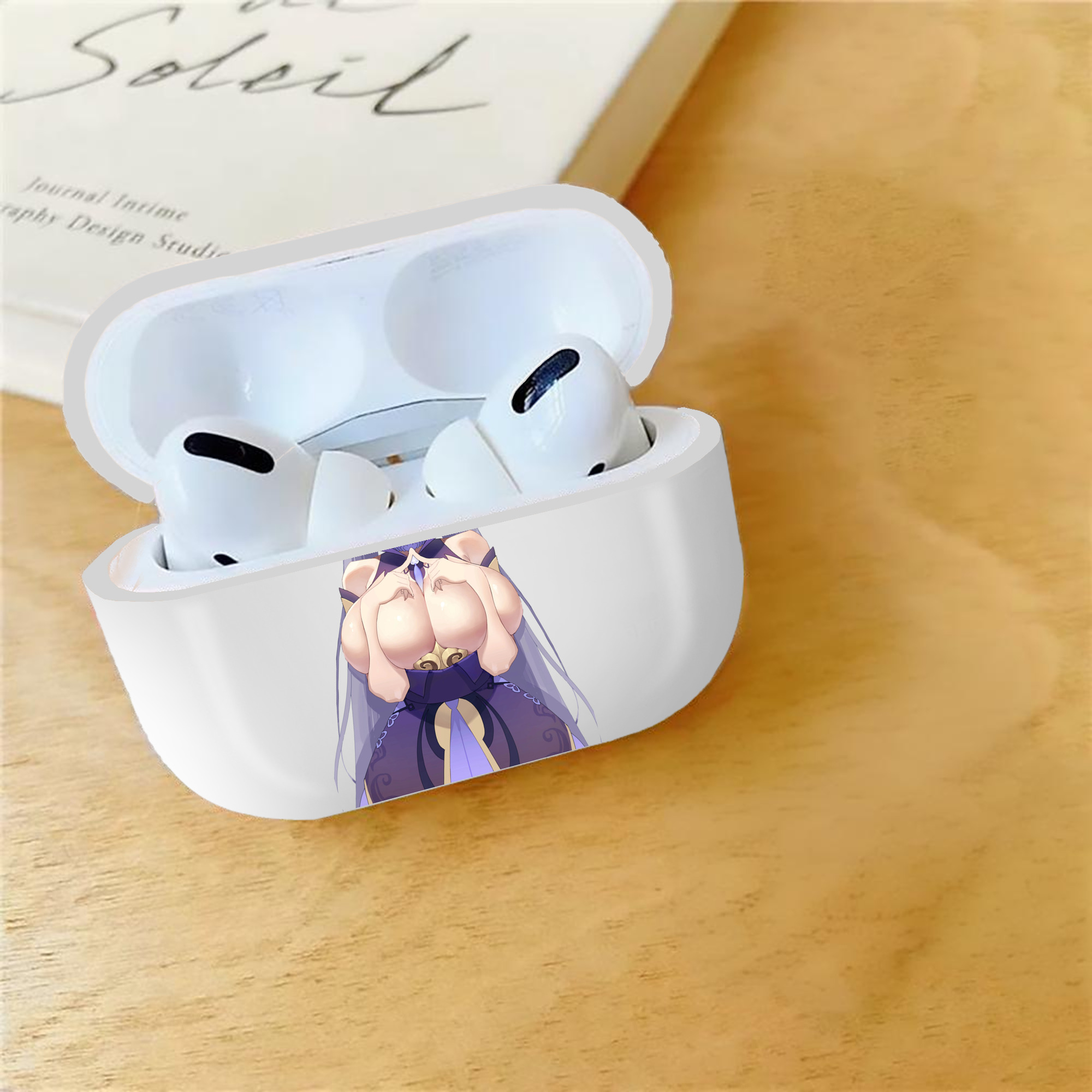 げんし神 刻晴 こくせい genshin Kokusei 【AirPods Pro用】ハードシェル保護ケース 耐衝撃・防指紋・カラビナ付き商品仕様