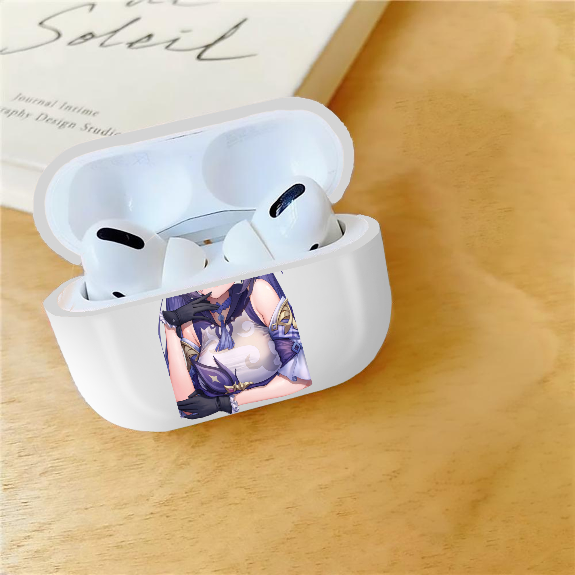 げんし神 刻晴 こくせい genshin Kokusei 【AirPods Pro用】ハードシェル保護ケース 耐衝撃・防指紋・カラビナ付き商品仕様