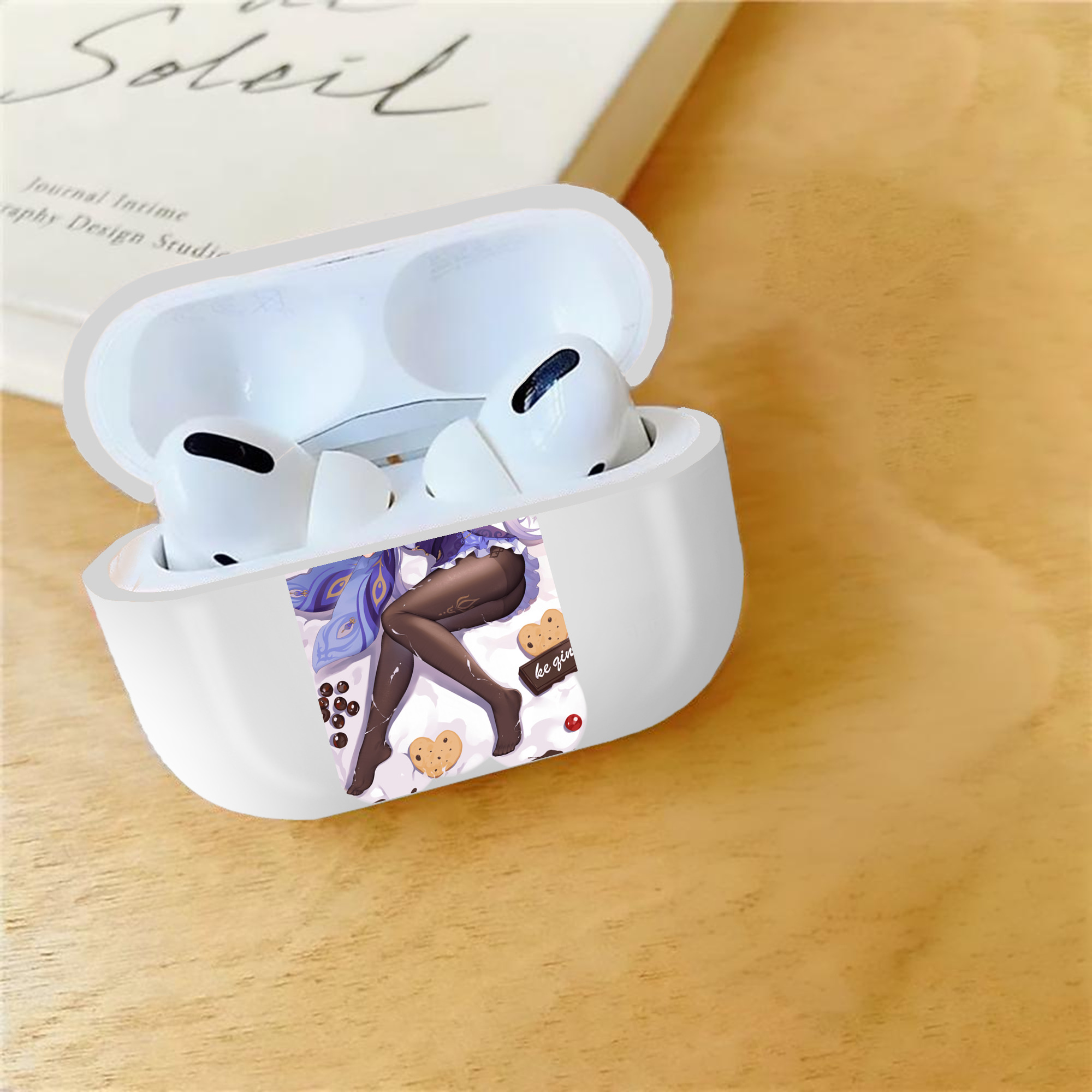 げんし神 刻晴 こくせい genshin Kokusei 【AirPods Pro用】ハードシェル保護ケース 耐衝撃・防指紋・カラビナ付き商品仕様