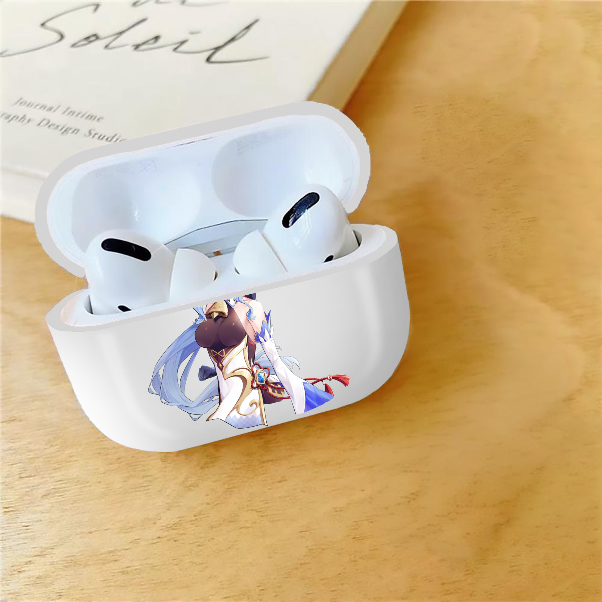 げんし神 甘雨 かんう genshin Ganyu 【AirPods Pro用】ハードシェル保護ケース 耐衝撃・防指紋・カラビナ付き商品仕様