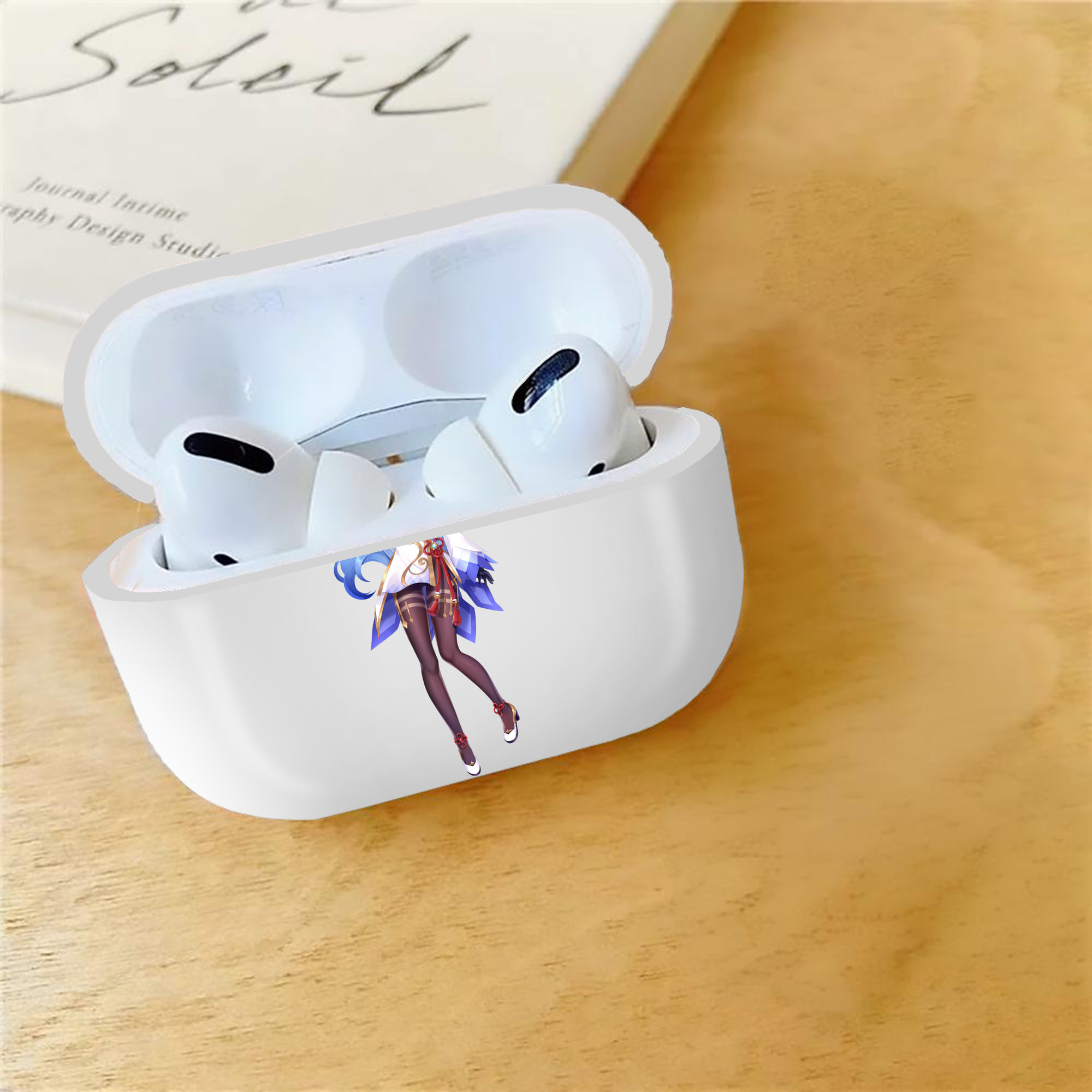 げんし神 甘雨 かんう genshin Ganyu 【AirPods Pro用】ハードシェル保護ケース 耐衝撃・防指紋・カラビナ付き商品仕様